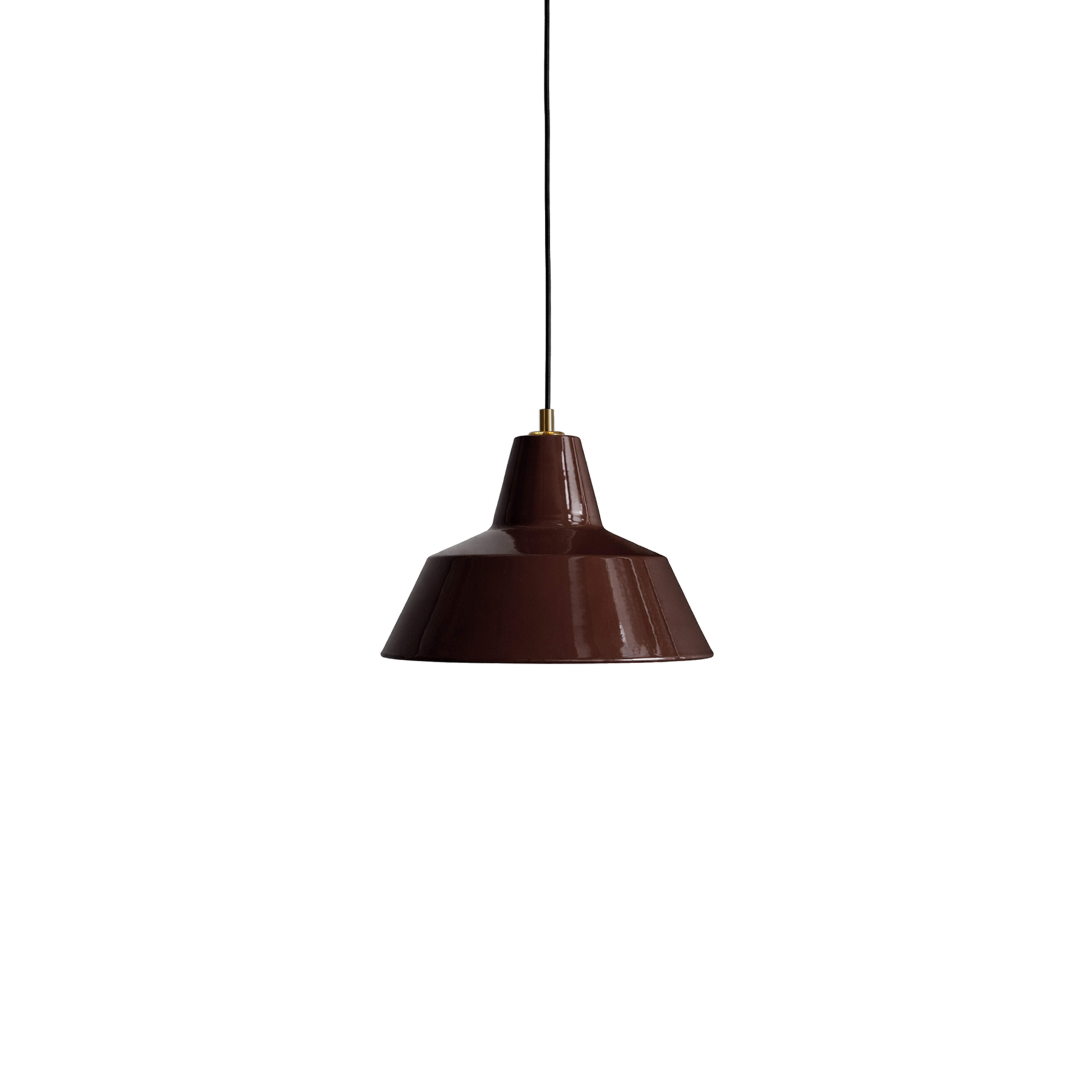 Workshop W3 Pendelleuchte, braun, Alu, E27 - Made By Hand