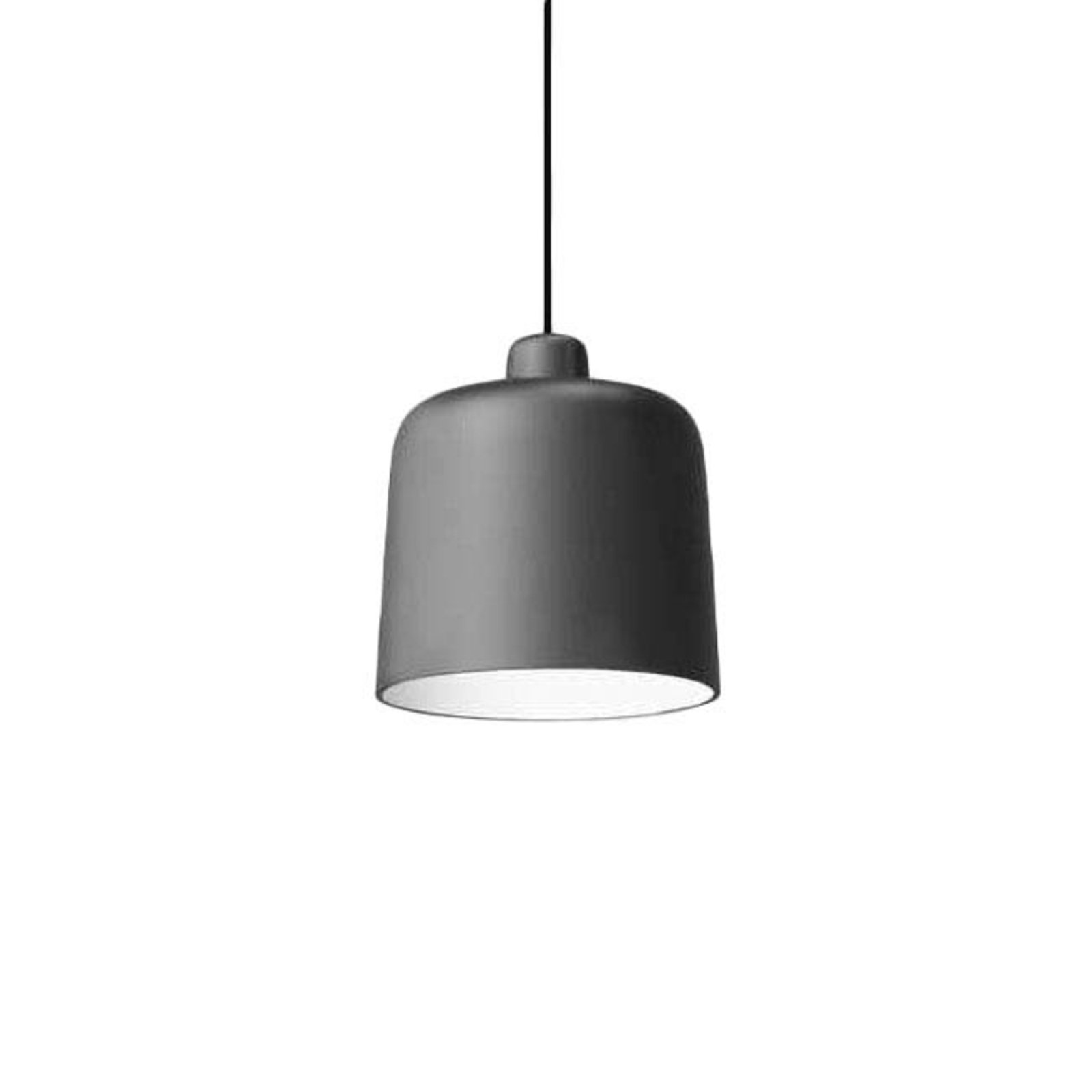 Luceplan Zile lámpara colgante negro mate, Ø 20 cm