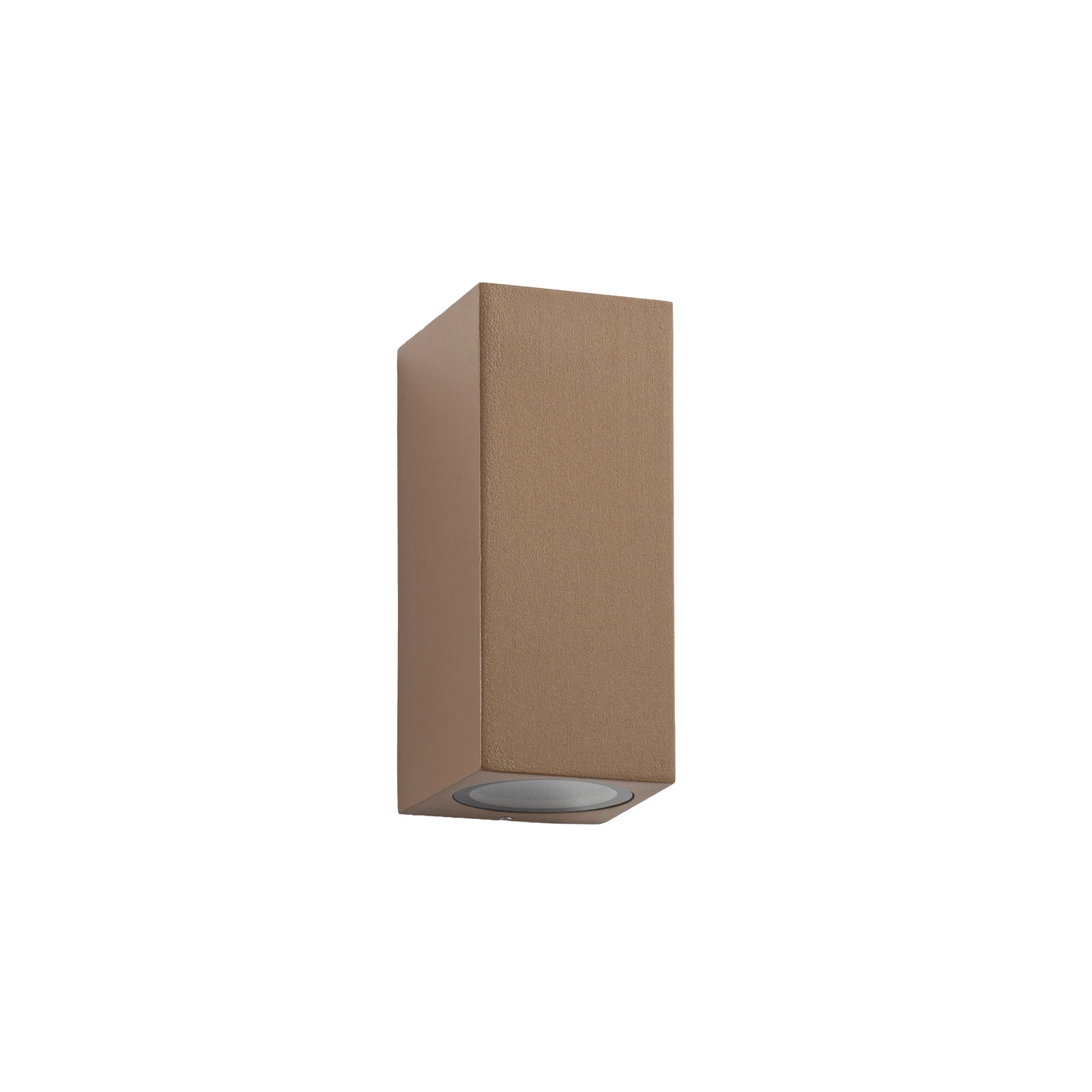 Lucande Außenwandleuchte Xava, up/down, braun, 2-flg., GU10