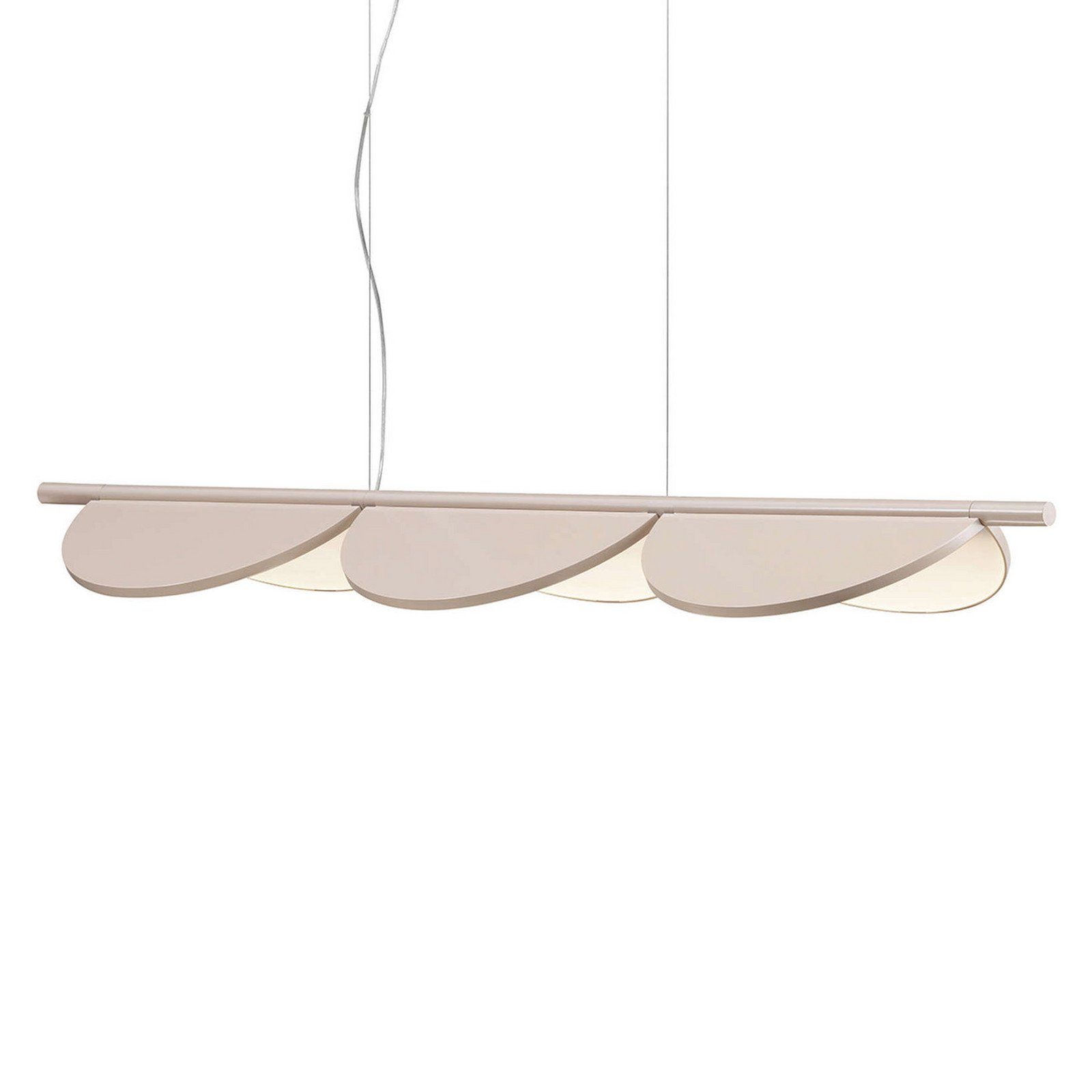 FLOS Almendra Linear lampă susp. LED 3 becuri roz