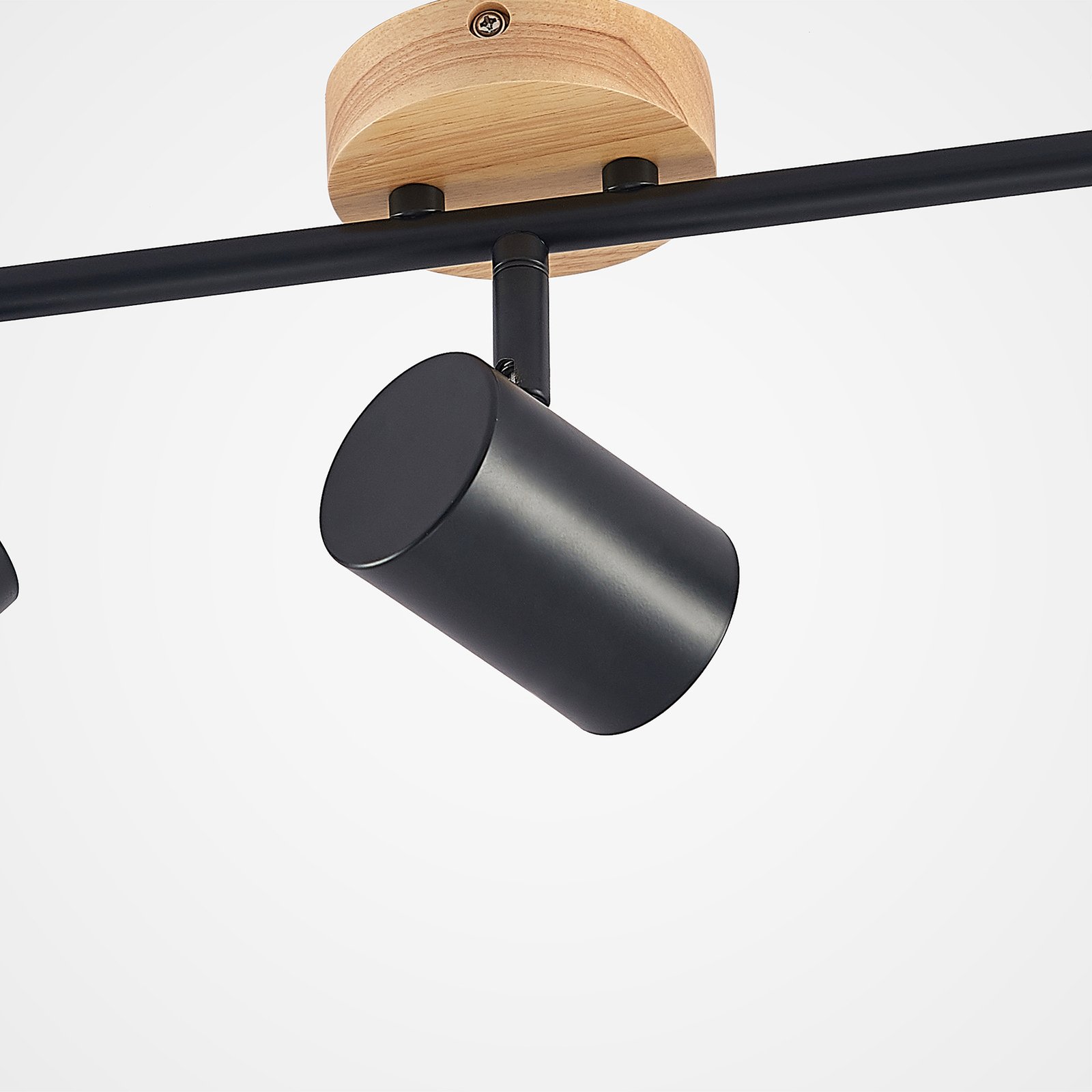 Xiomara 3 Plafonnier Black/Light Wood - Lindby