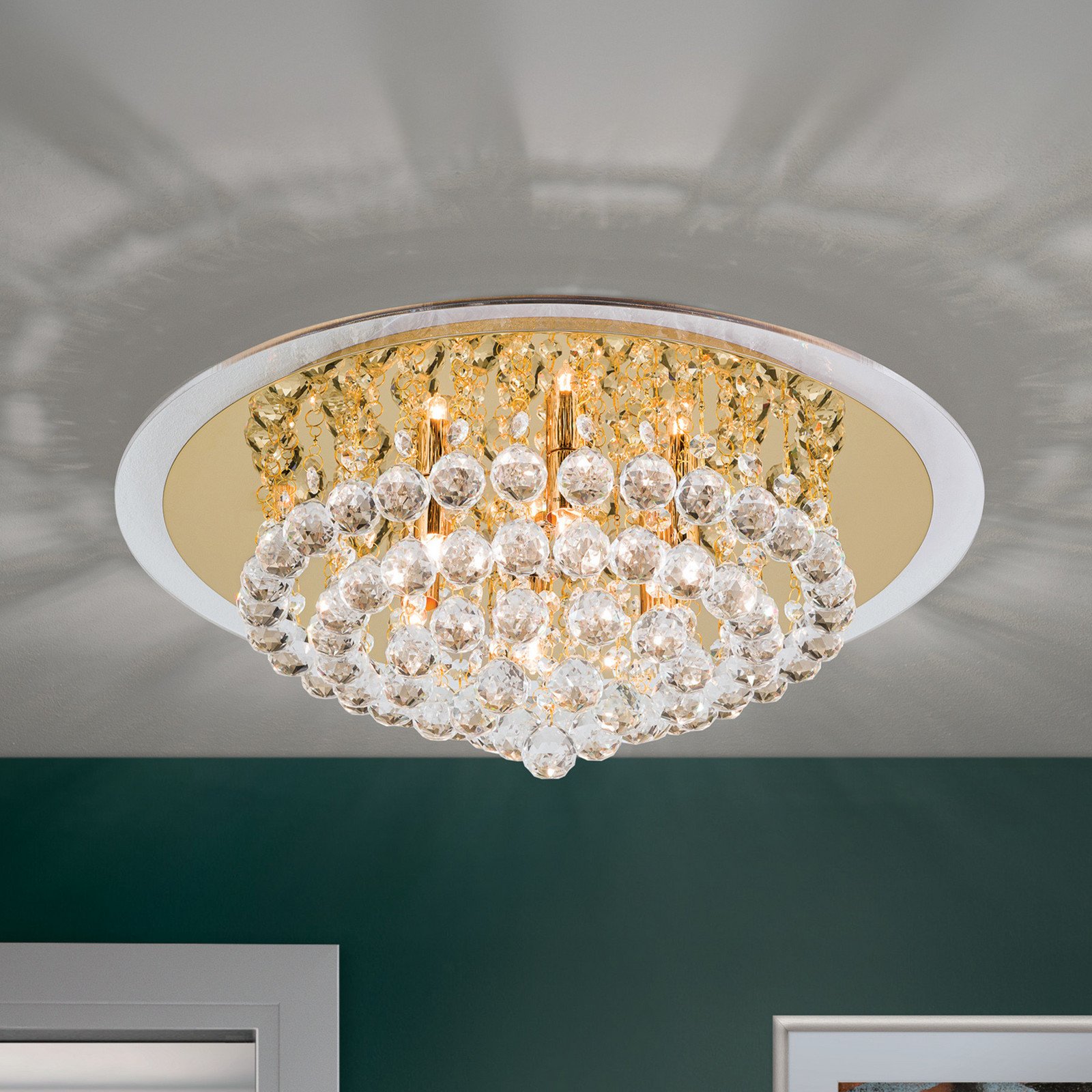Plafonieră cristal impunătoare TUILA 50 cm