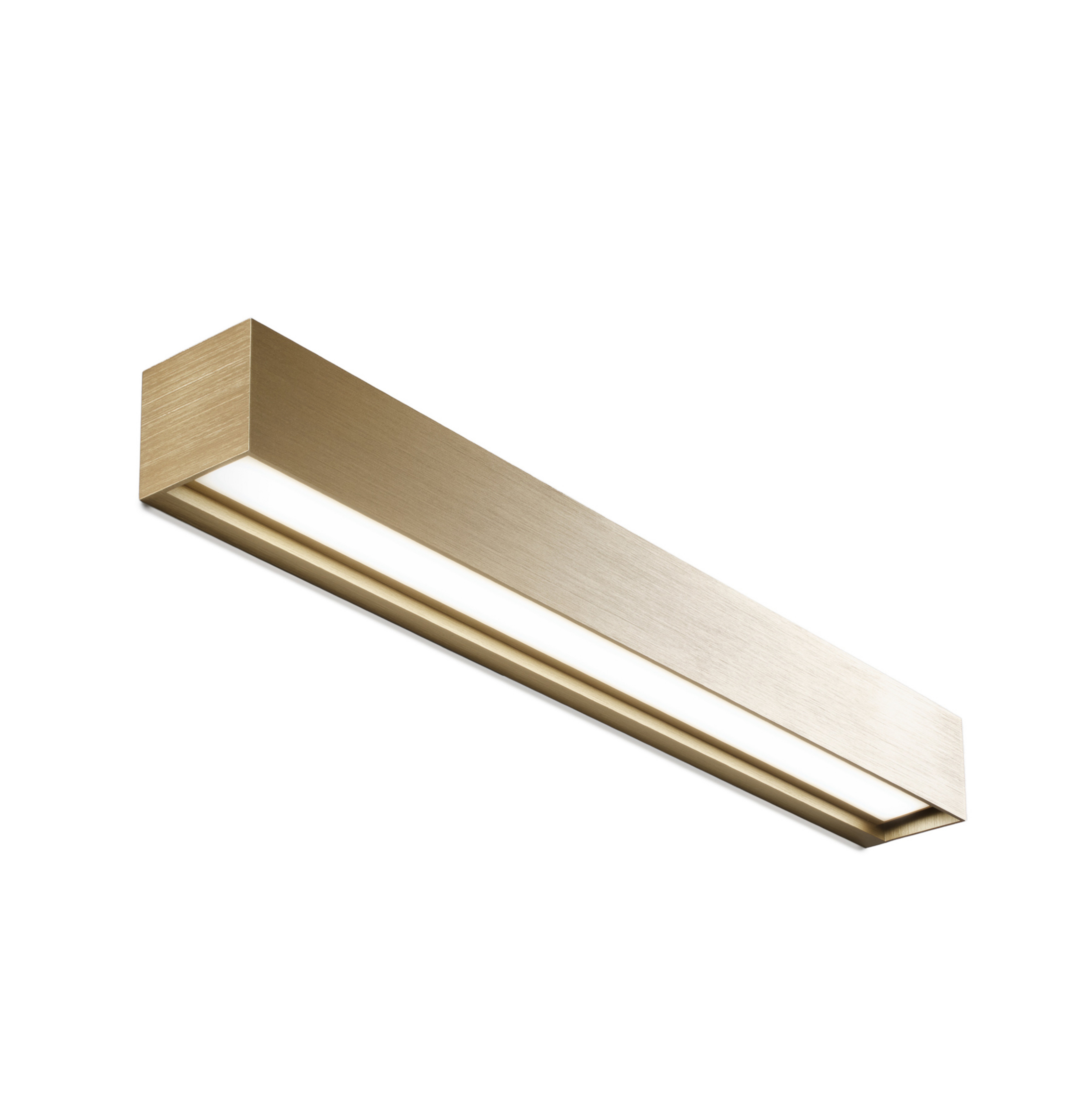 Linea W3 LED wall lamp brass 60 cm, CCT, IP20 - Light-Point