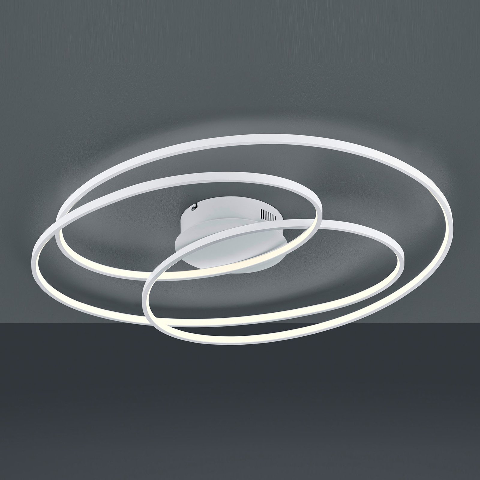 LED griestu lampa Gale, 80 cm, balta matēta
