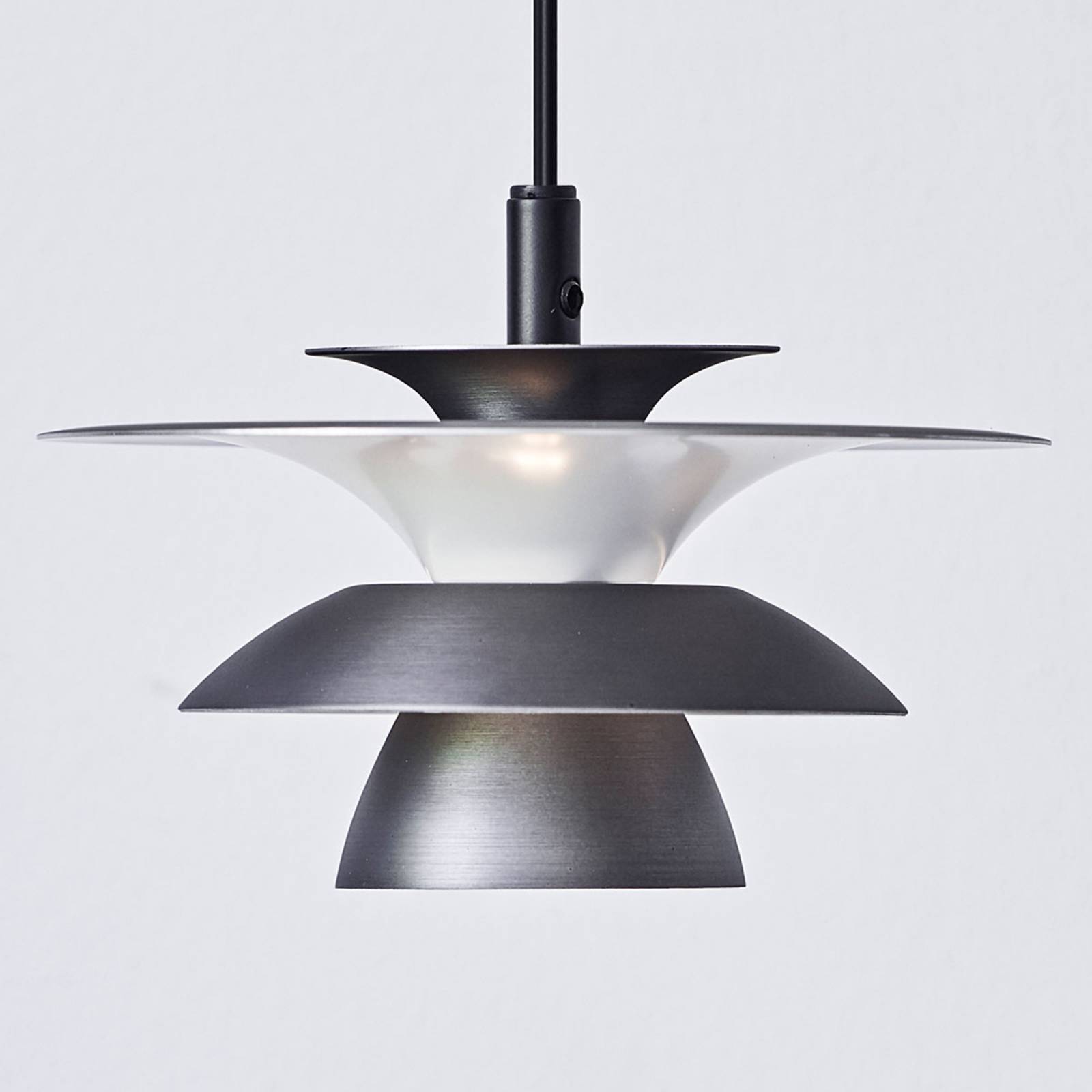 LED hanglamp Picasso 1-lamp, Ø 18 cm, oxide grijs