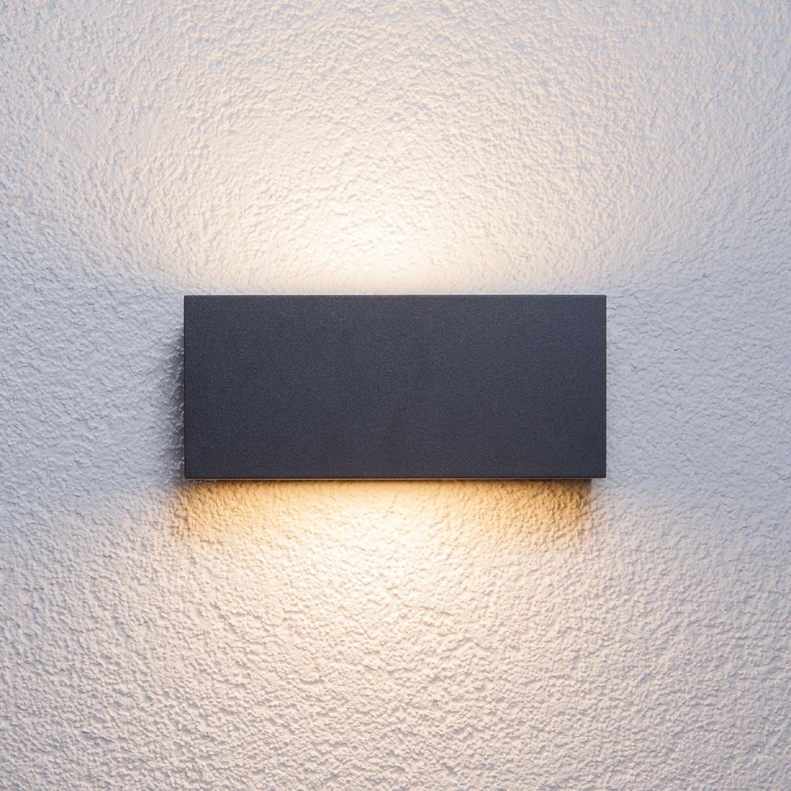 Bente - vierkante buitenwandlamp, grafiet