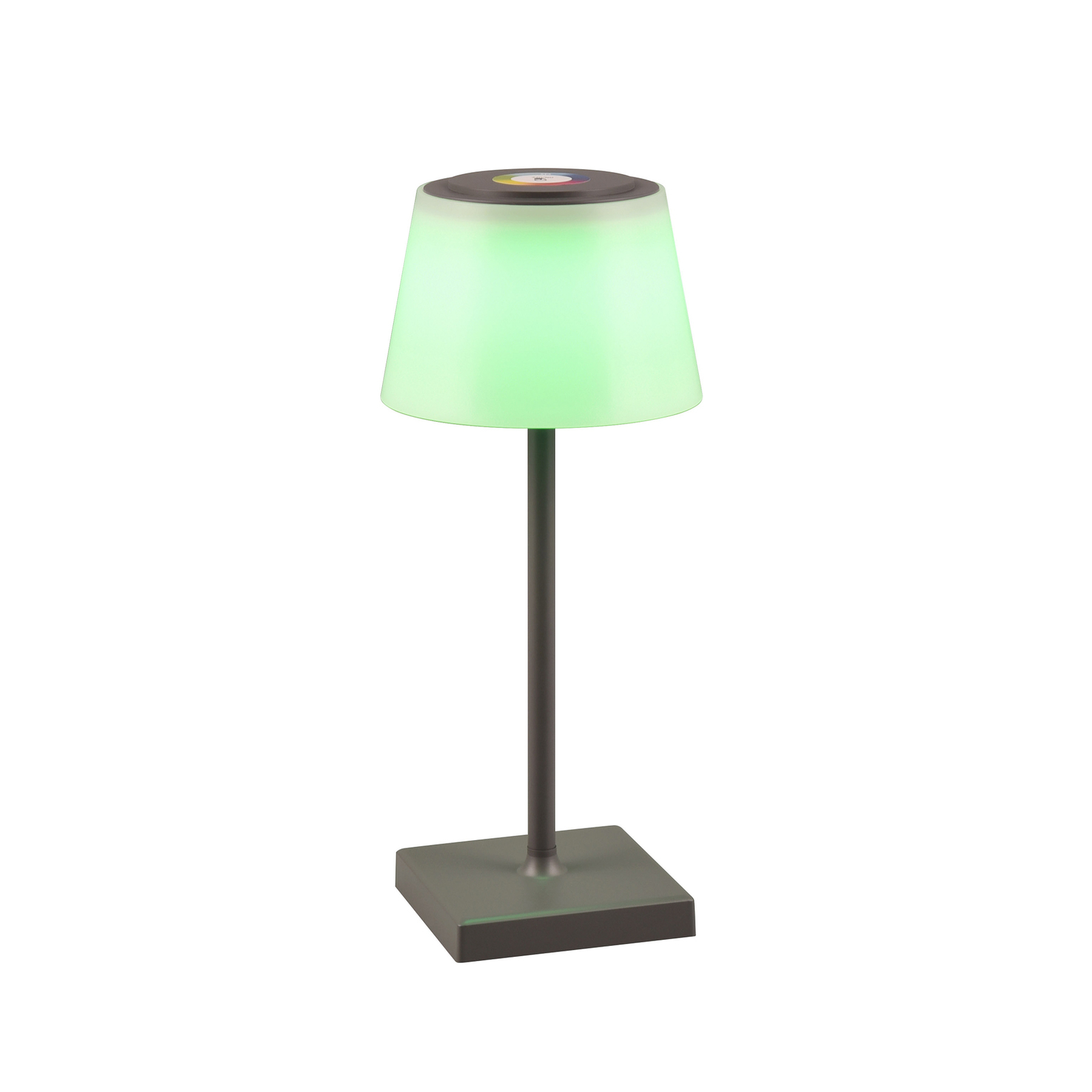 LED stolní lampa Sanchez, RGBW a stmívač, antracit
