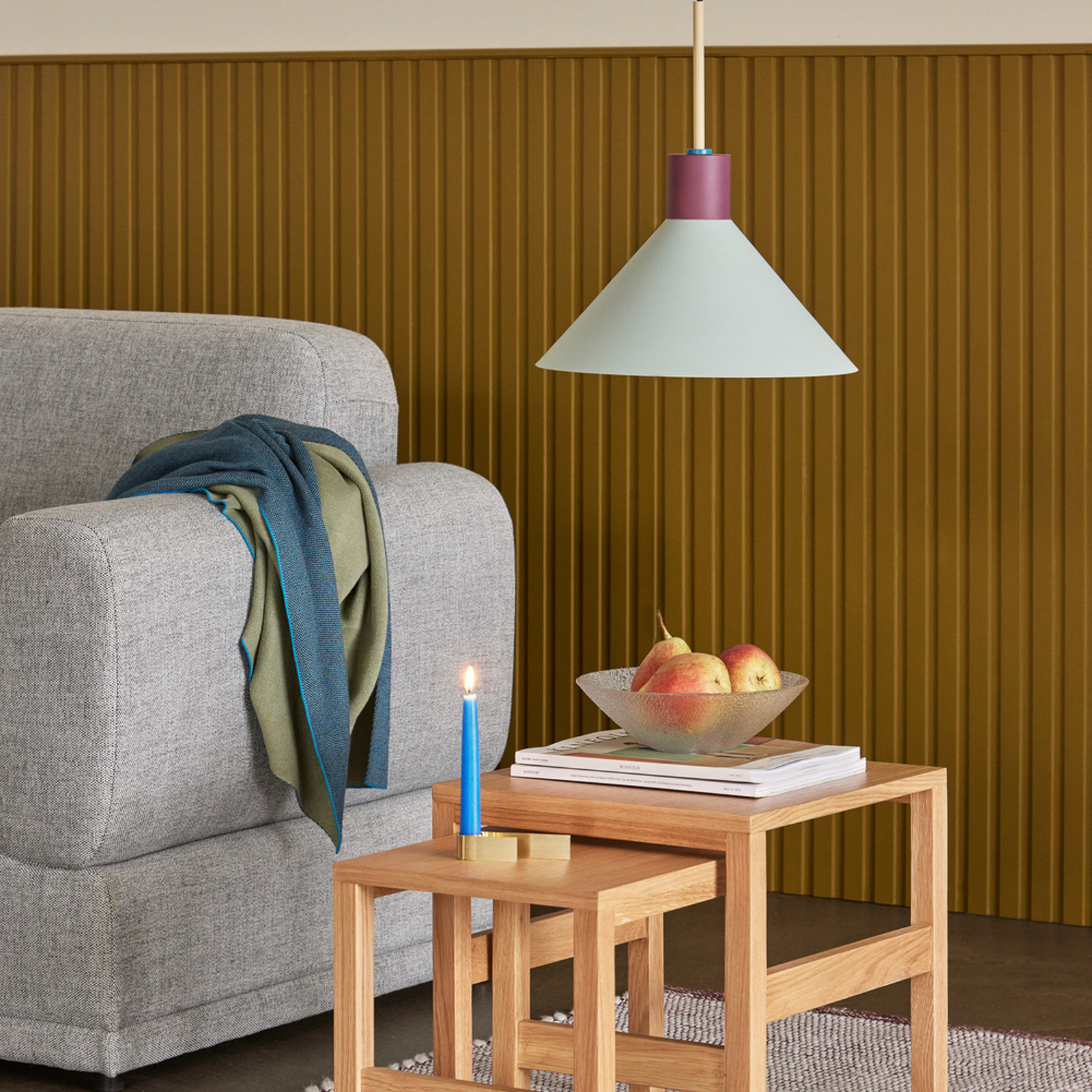 Crayon Taklampa Ø35 Beige/Blue/Mint/Bordeaux - Hübsch