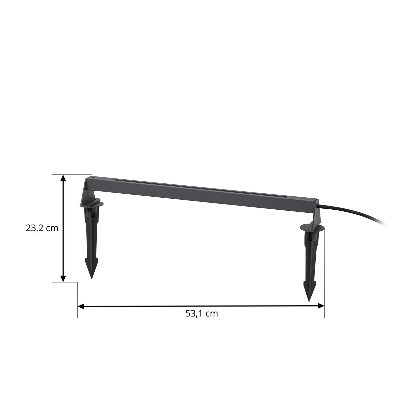 Exterierové LED svietidlo Lindby Zavio, dĺžka 50 cm, antracitová farba, IP65 Exterierové LED svietidlo Lindby Zavio, dĺžka 50 cm, antracitová farba, IP65