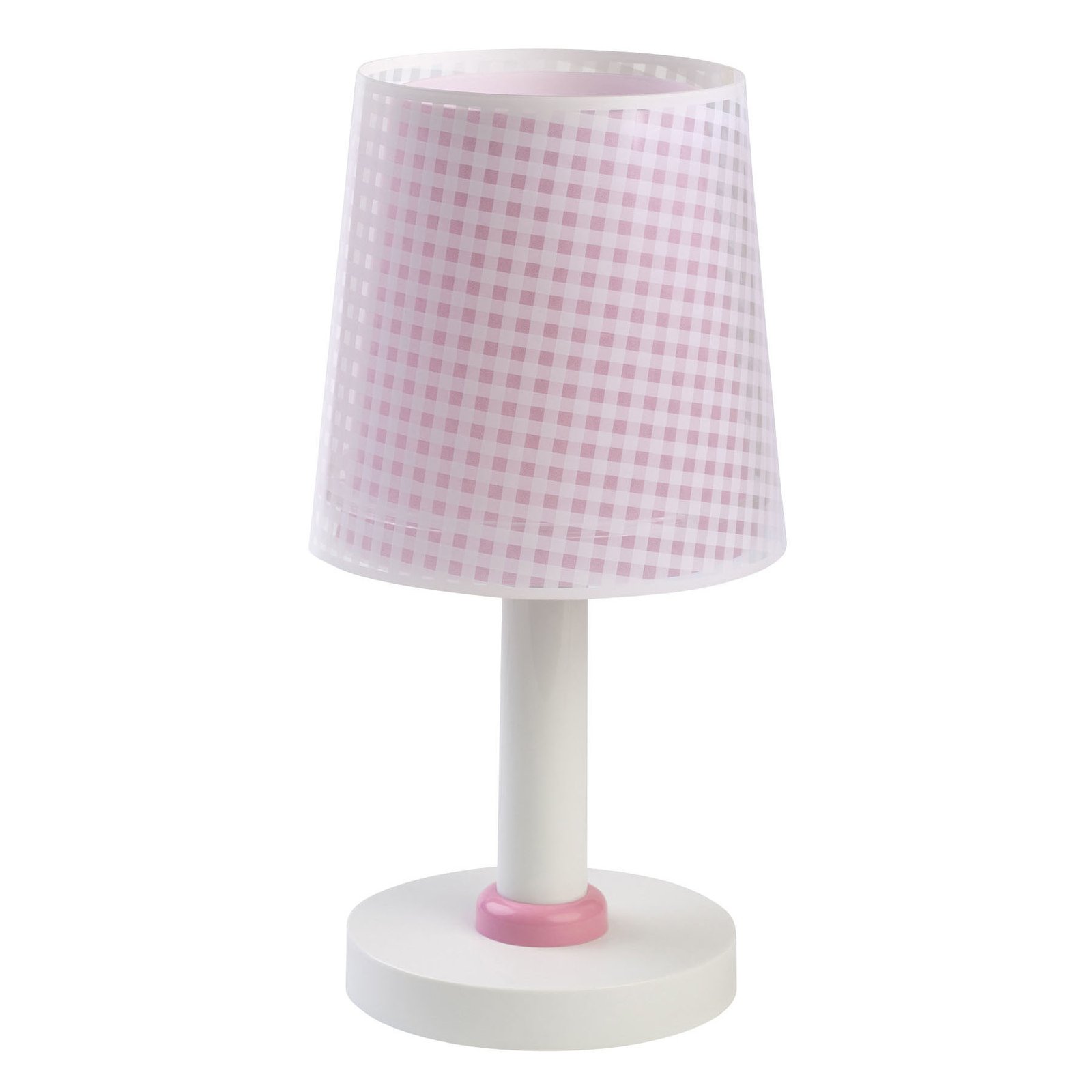 Barne-bordlampe Vichy rosa