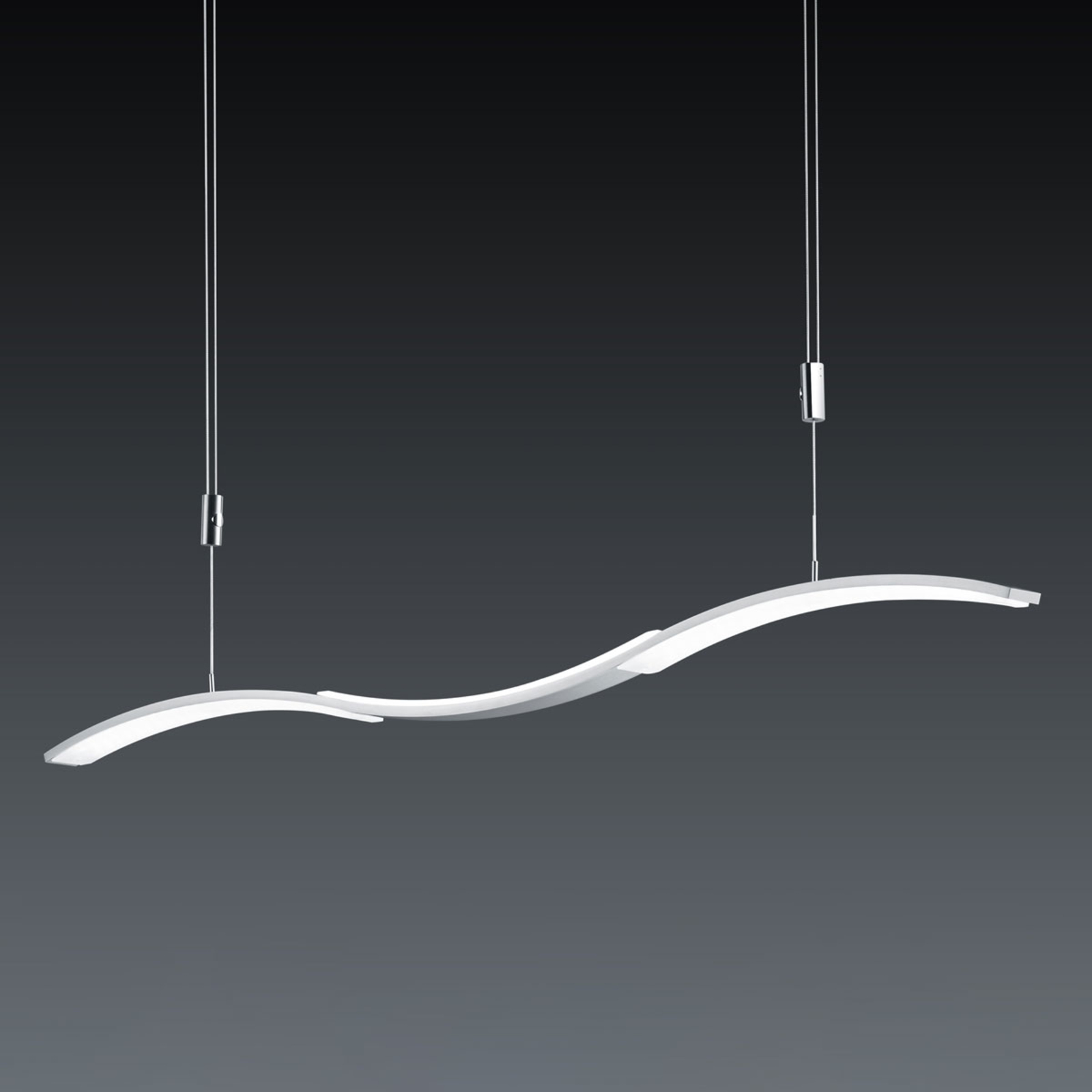 Bankamp Wave II pendellampe LED h?ydejusterbar - dimbar - moderne takpendel Stue / spisestue - metall, glass
