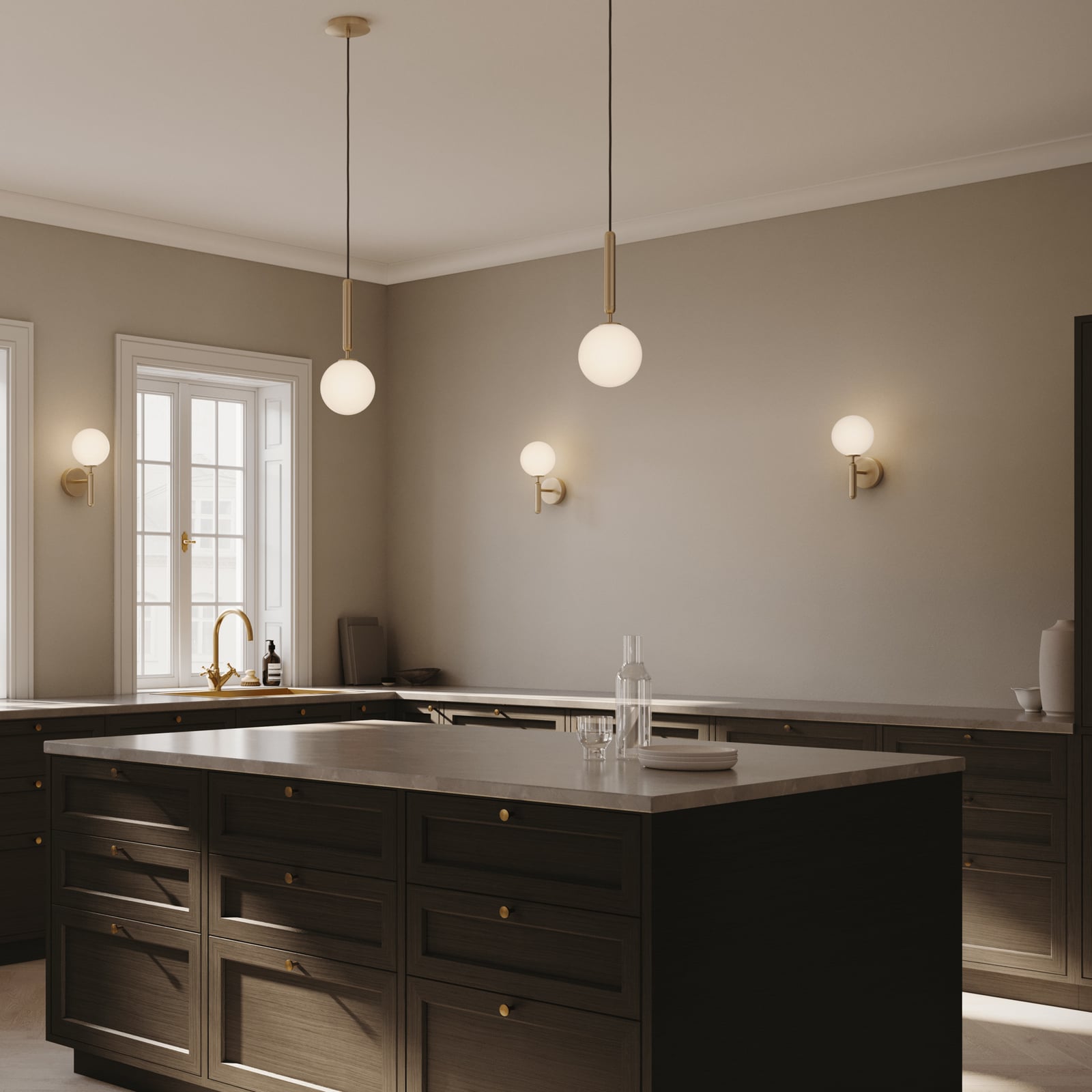 Miira 1 Lustră Pendul Brass/Opal White - Nuura