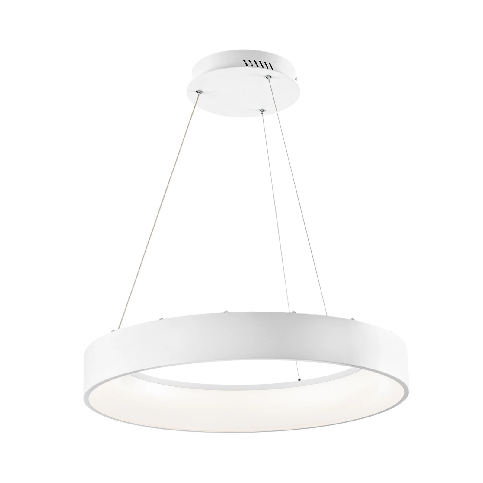 Suspension LED Noah, blanche, Ø 60 cm, métal, CCT