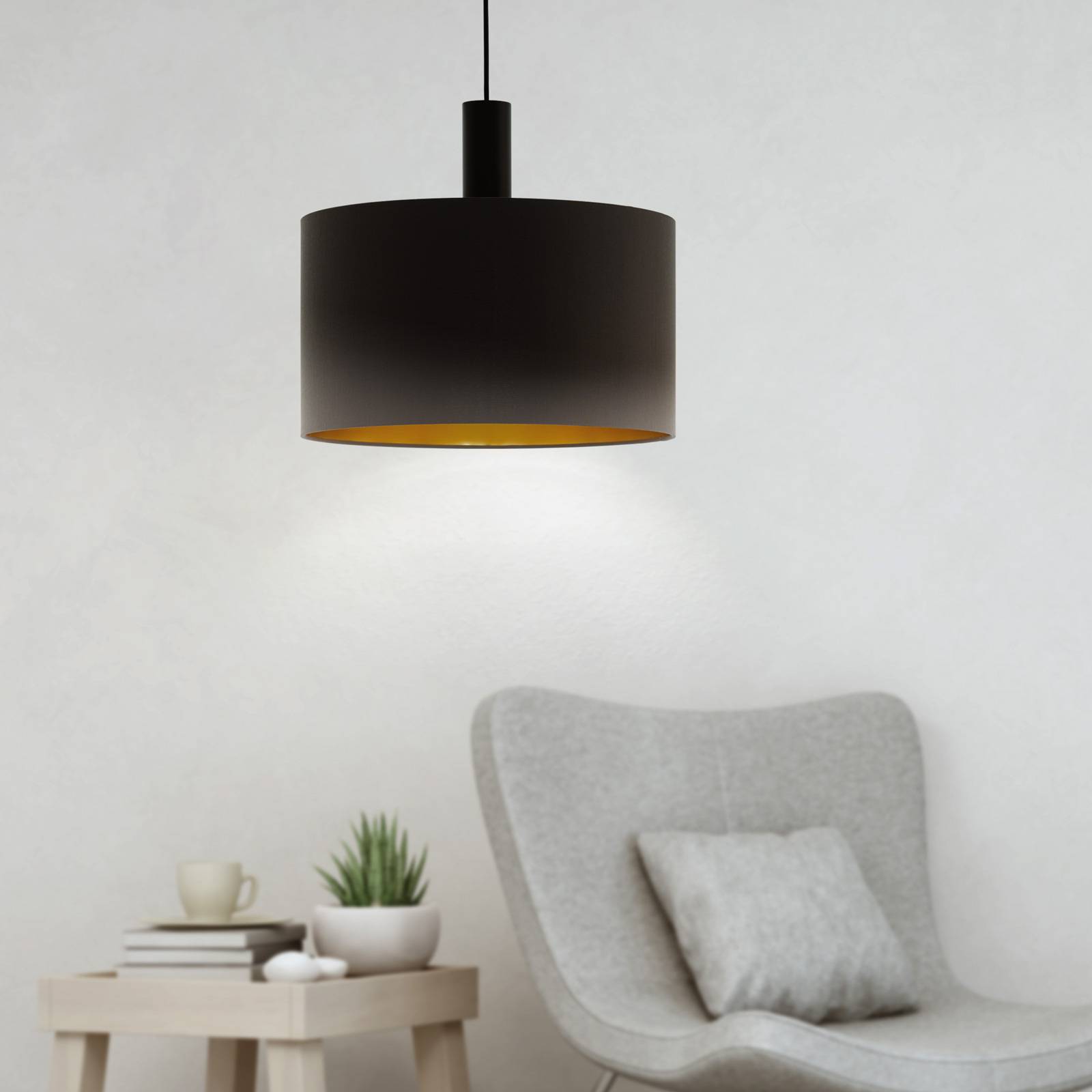 Zdjęcia - Żyrandol / lampa EGLO Lampa wisząca Concessa cappuccino/złoty Ø 38 cm 