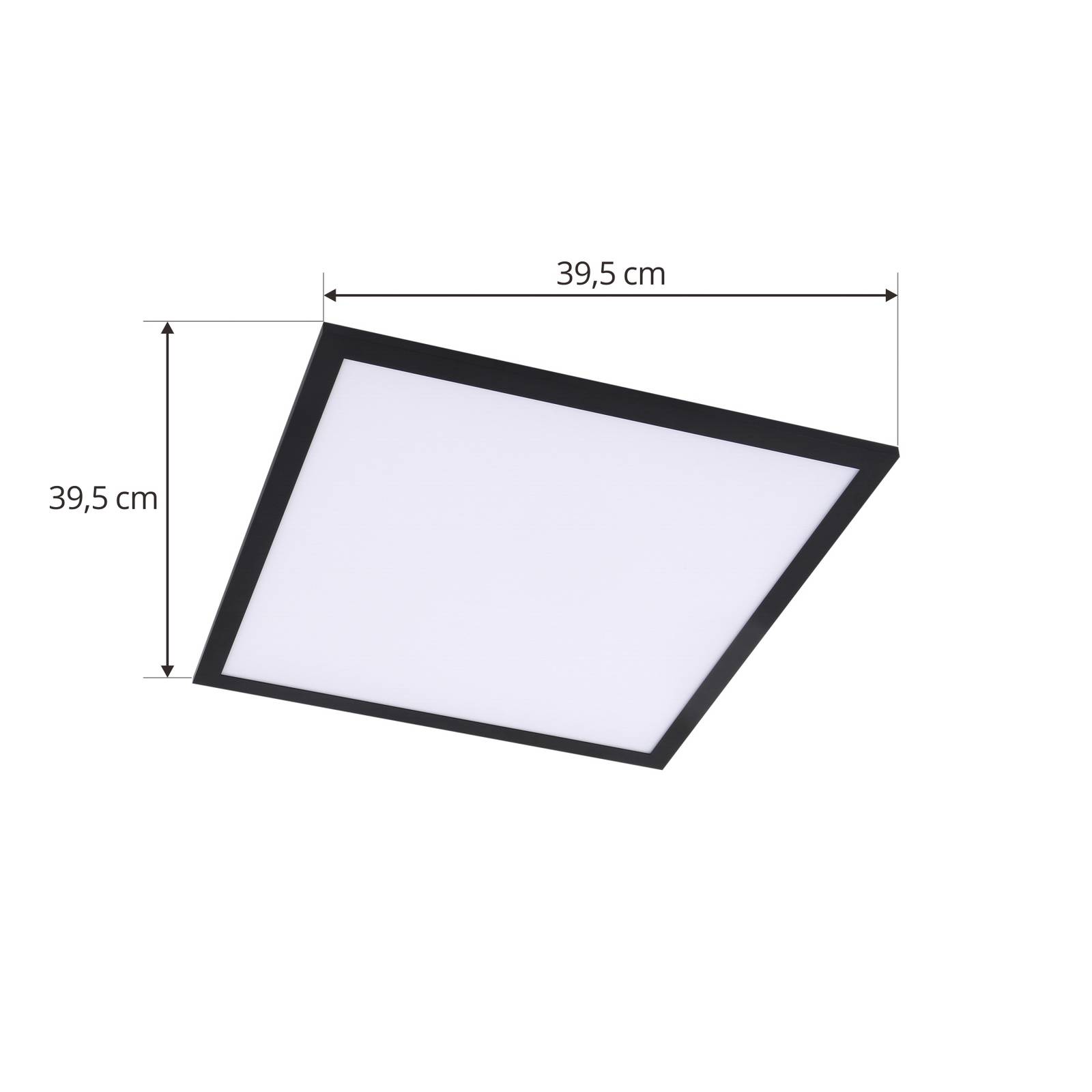 Panel LED Lindby Enhife, czarny, 39,5x39,5 cm