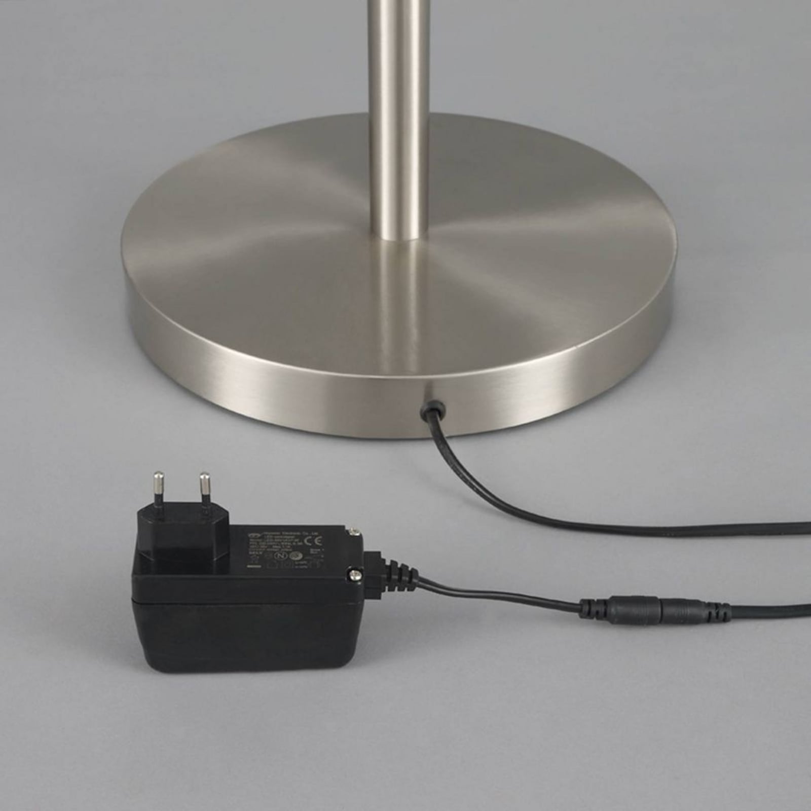 Lampa stojąca LED Lindby Ragna, nikiel, metal, ściemniany Lampa stojąca LED Lindby Ragna, nikiel, metal, ściemniany