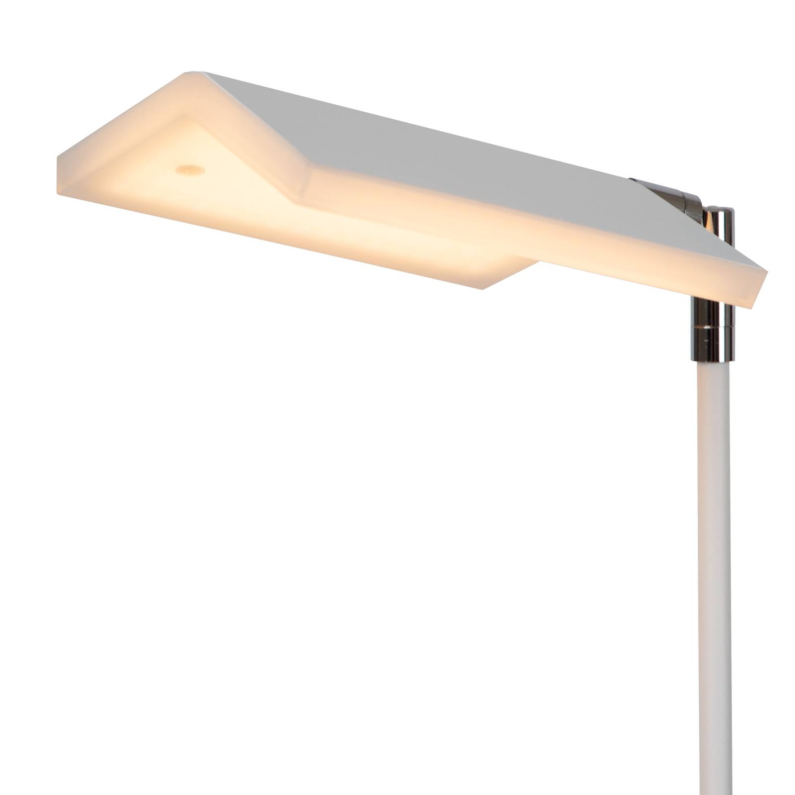 Lampa stojąca LED Aaron, biały, ściemniany do ciepłego, wysokość 134 cm