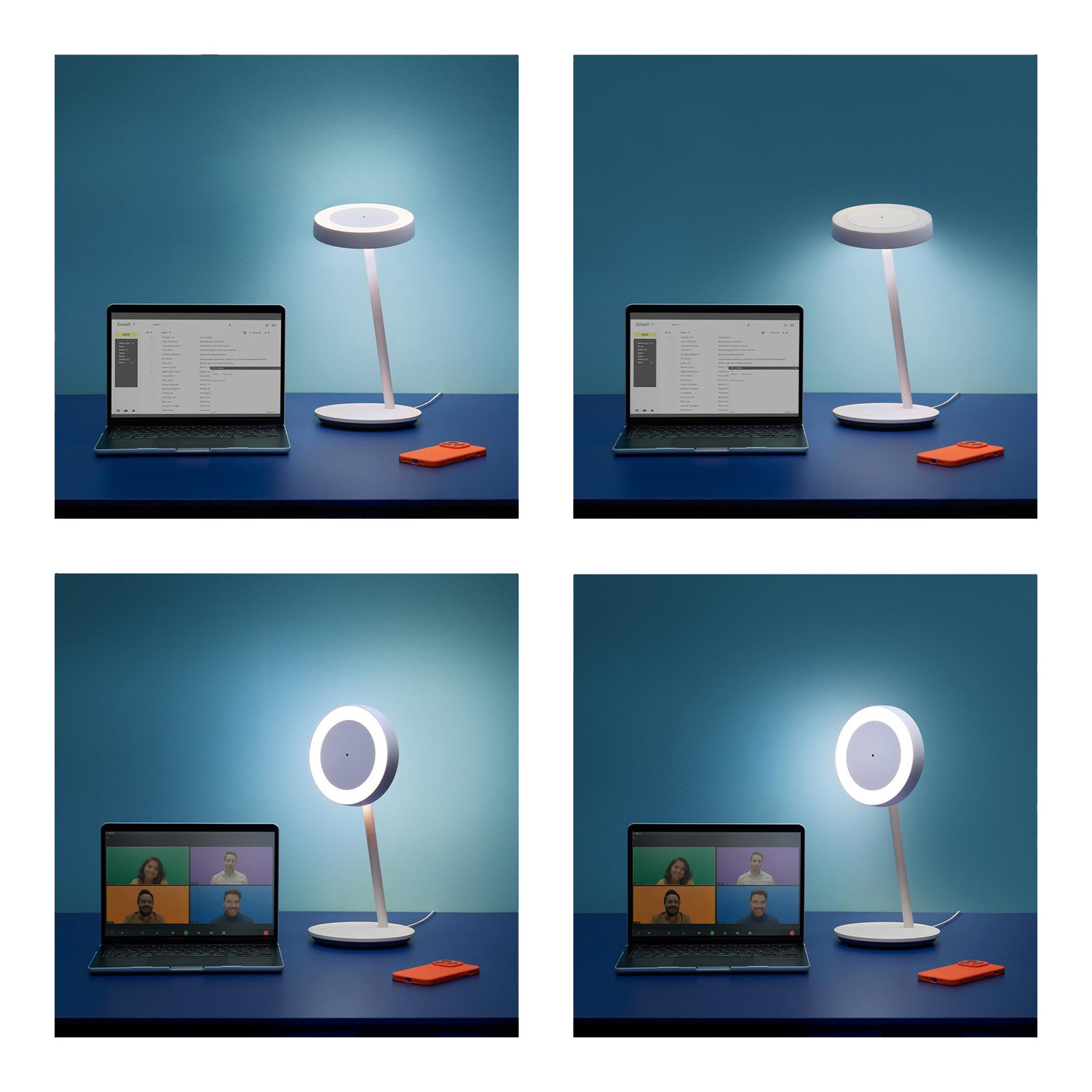 "WiZ Portrait" LED stalinė lempa Žiedinė šviesa Jutiklis CCT