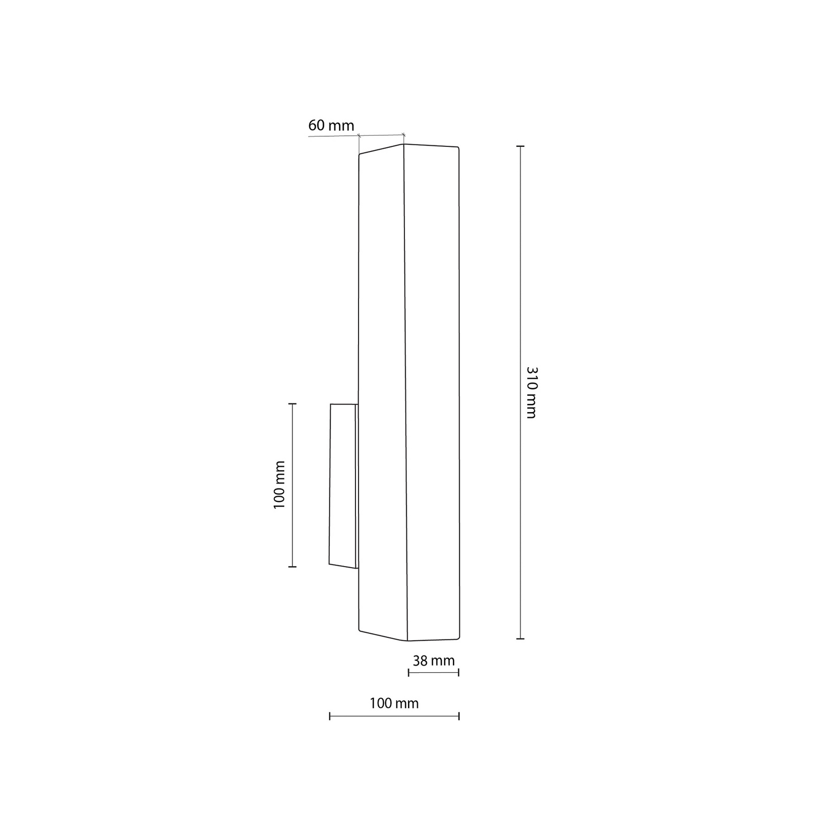 LED-vägglampa i trä Teo, furu, 31 cm, 3000 K