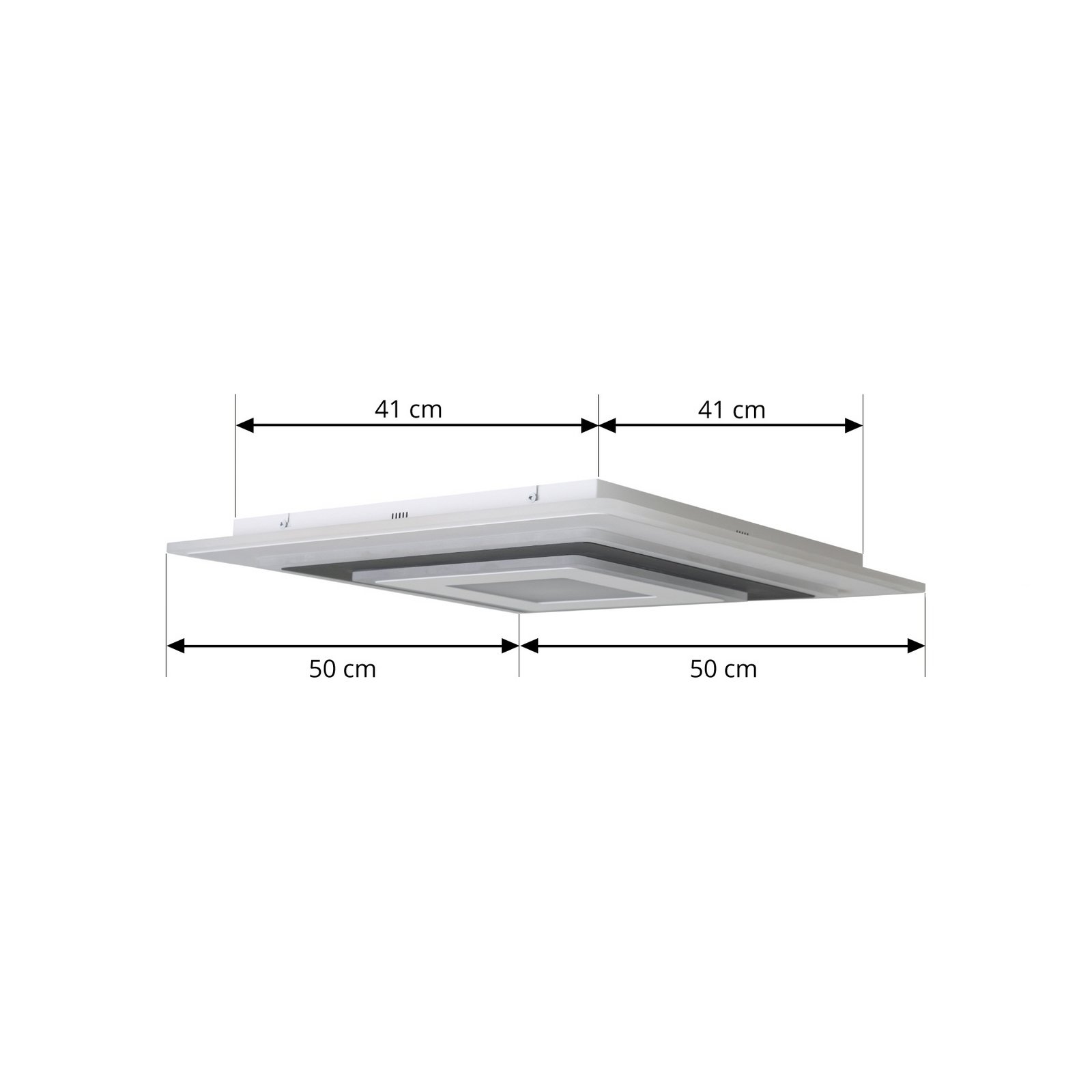 Lindby LED stropní svítidlo Rebeka, 50 x 50 cm, CCT, stmívatelné