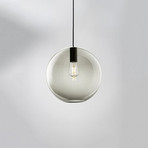 Loon Ball Hängelampe aus Glas, mundgeblasen