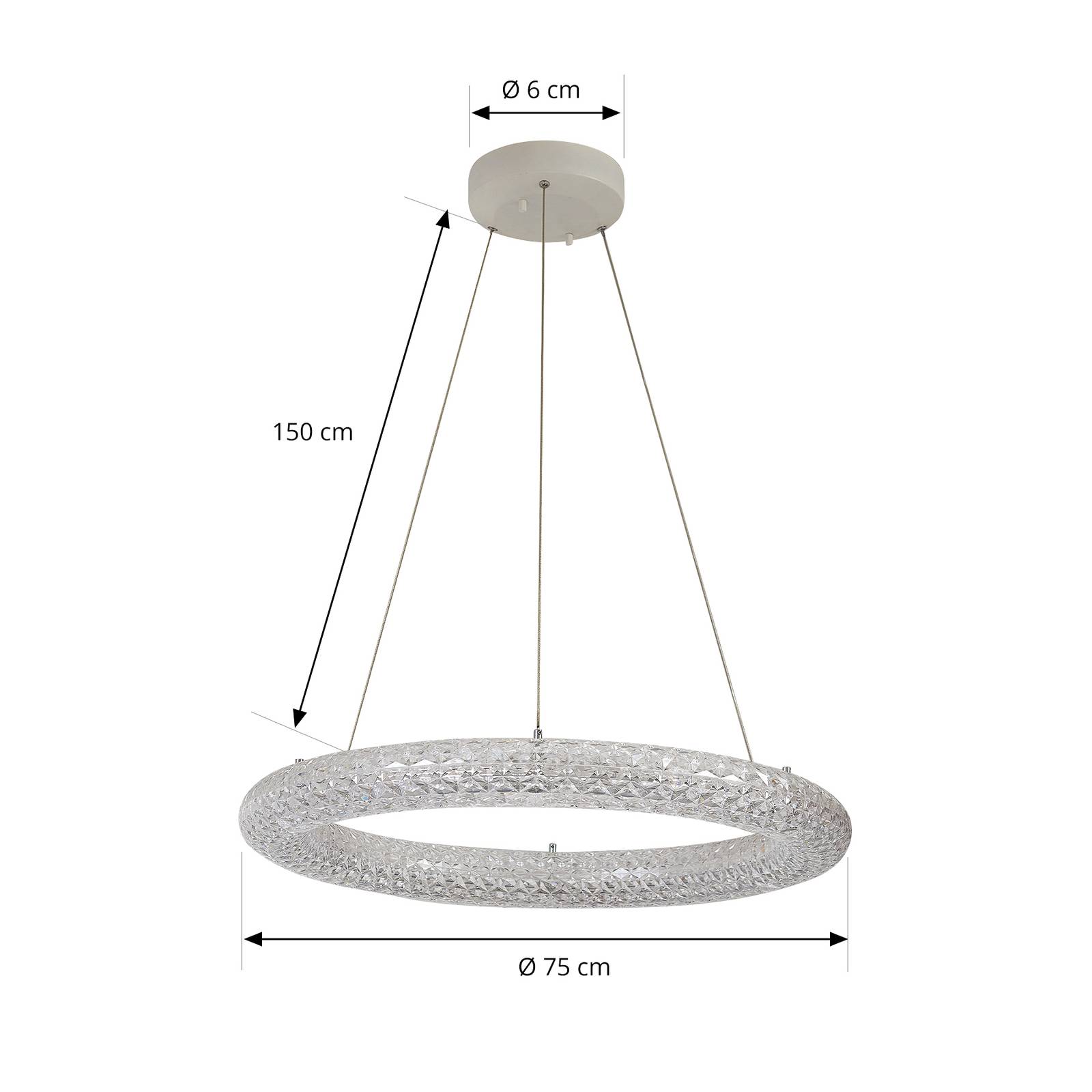 Lucande Inteligentna lampa wisząca LED Tumata CCT pilot Tuya