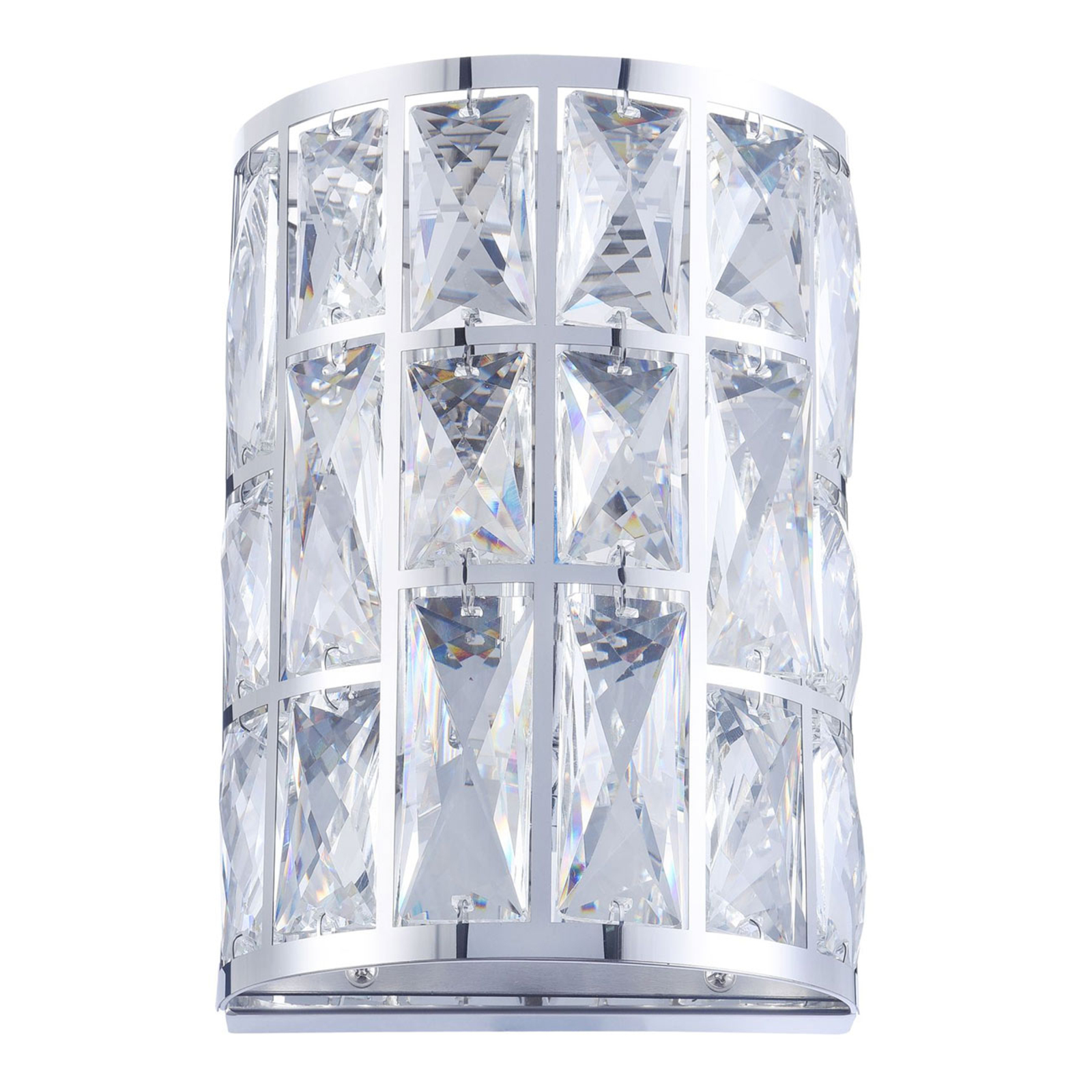 Wandlamp Gelid met kristalglas-ruiten