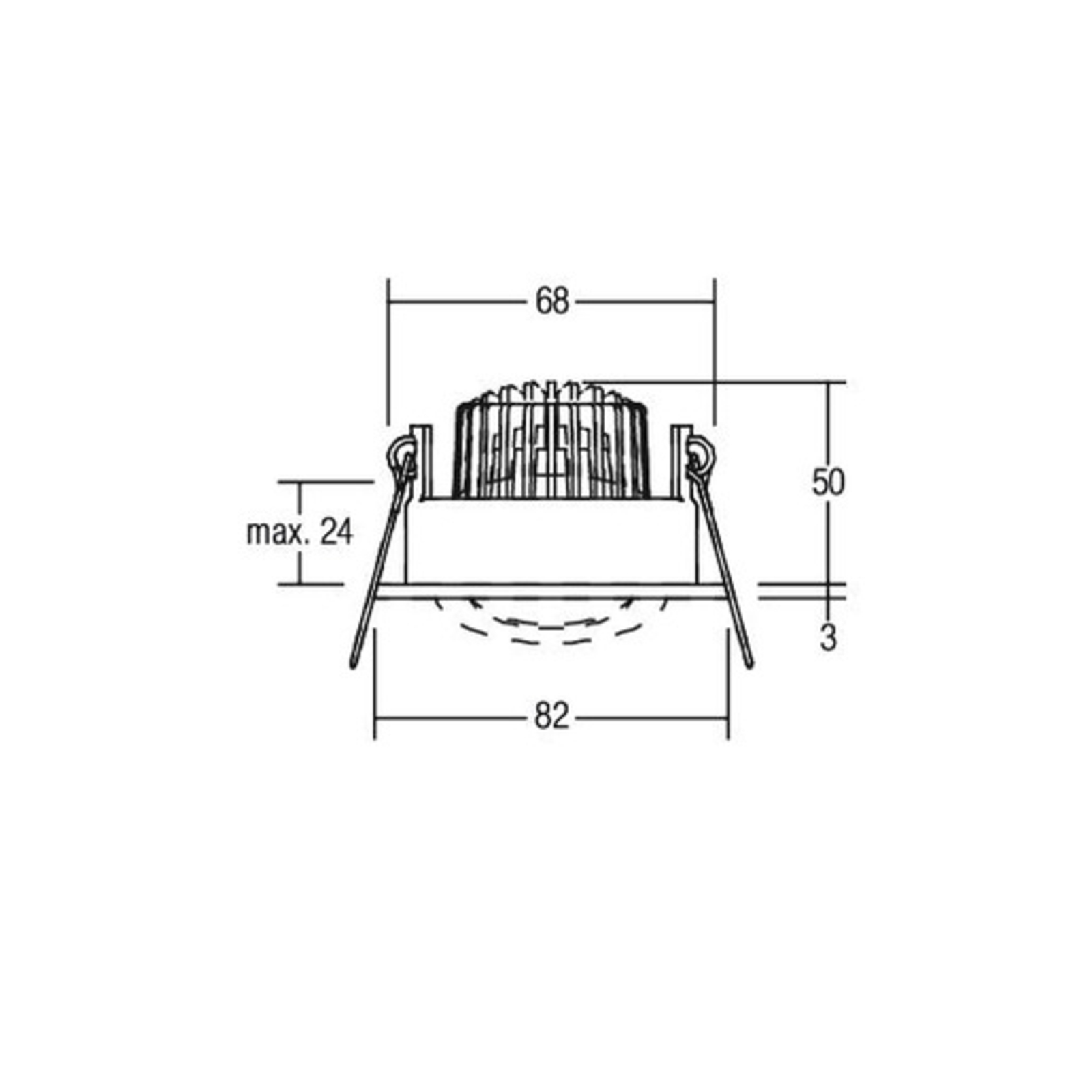 BRUMBERG downlight IP65 round switchable titanium