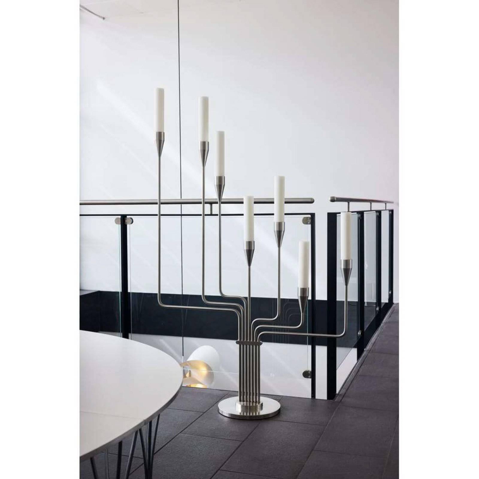 Karlsvognen Candle Holder H63 Stainless Steel - Piet Hein