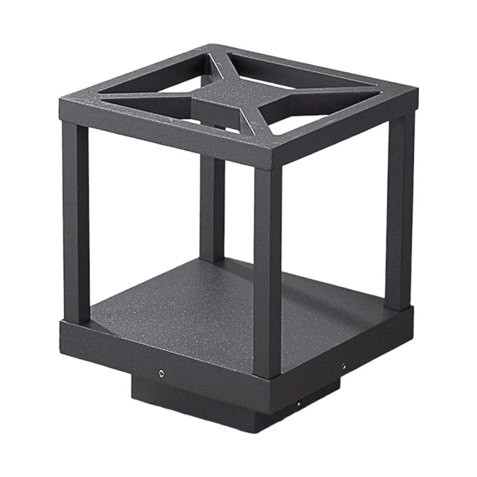 Lucande LED pedestal lamp Lealan, black, metal, 23 cm, IP54