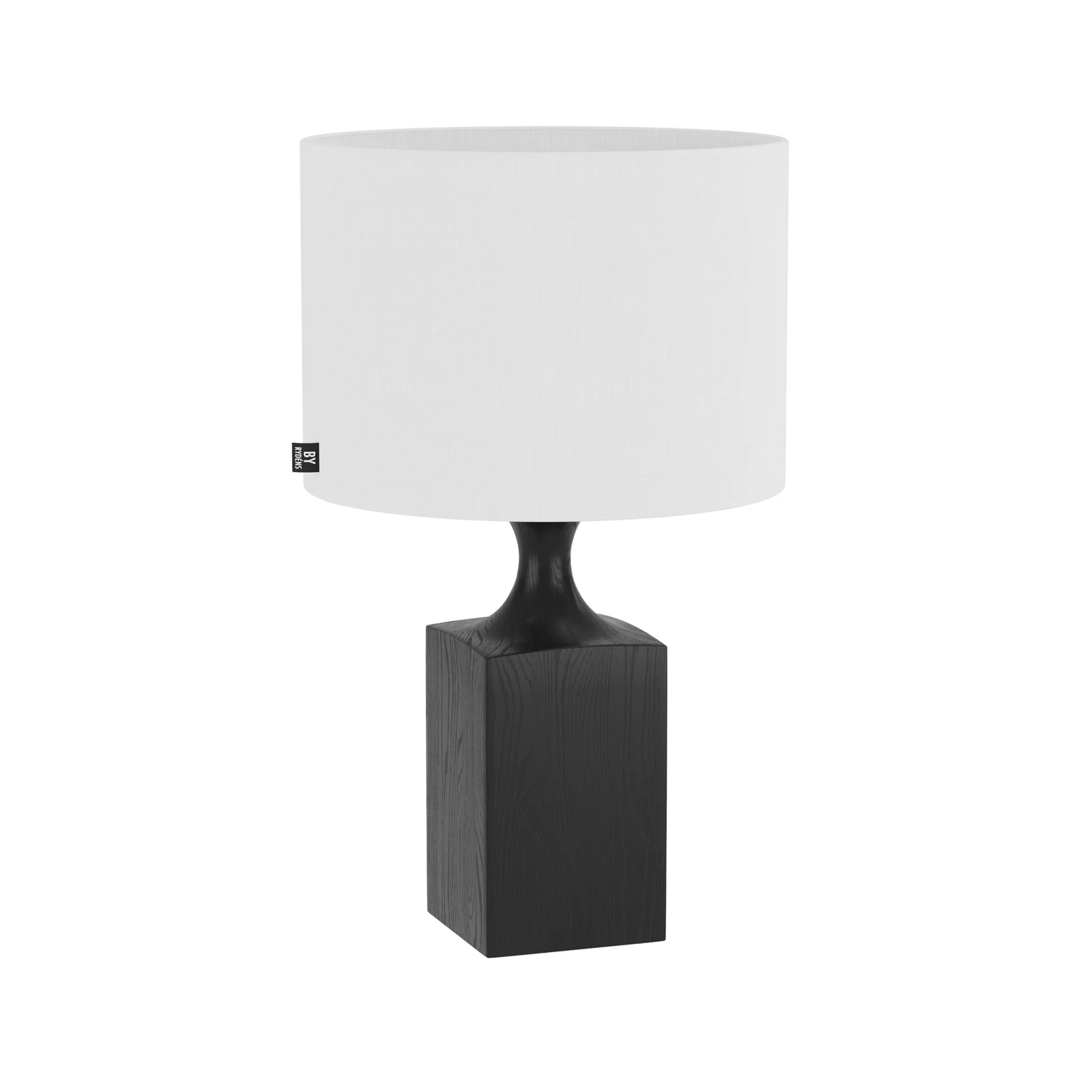 Lampe à poser Woody de By Rydens, hauteur 41 cm, noir/blanc, bois