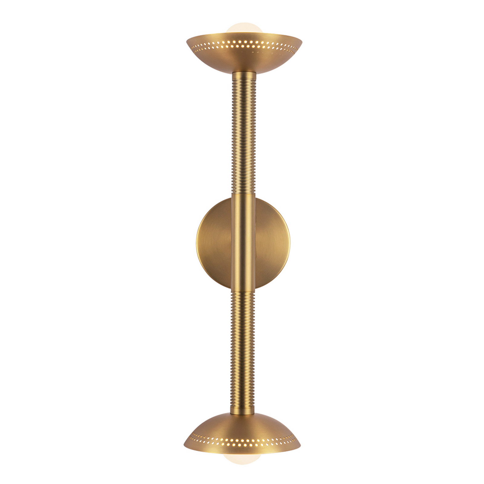 Kinkiet LED Arden, w kolorze złotym, wysokość 57 cm, 2-punktowa, metalowa,