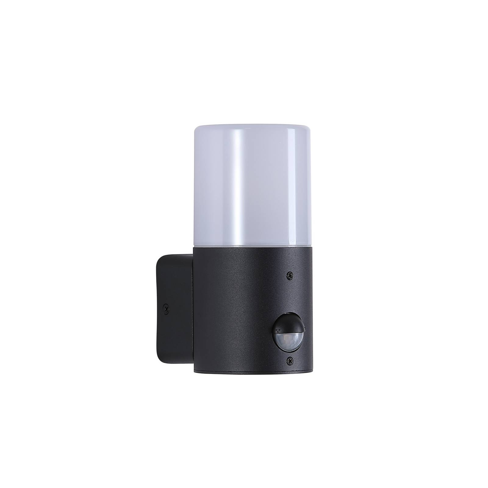 Außenwandlampe Cannes, Höhe 17 cm, schwarz/weiß 1-fl. Sensor