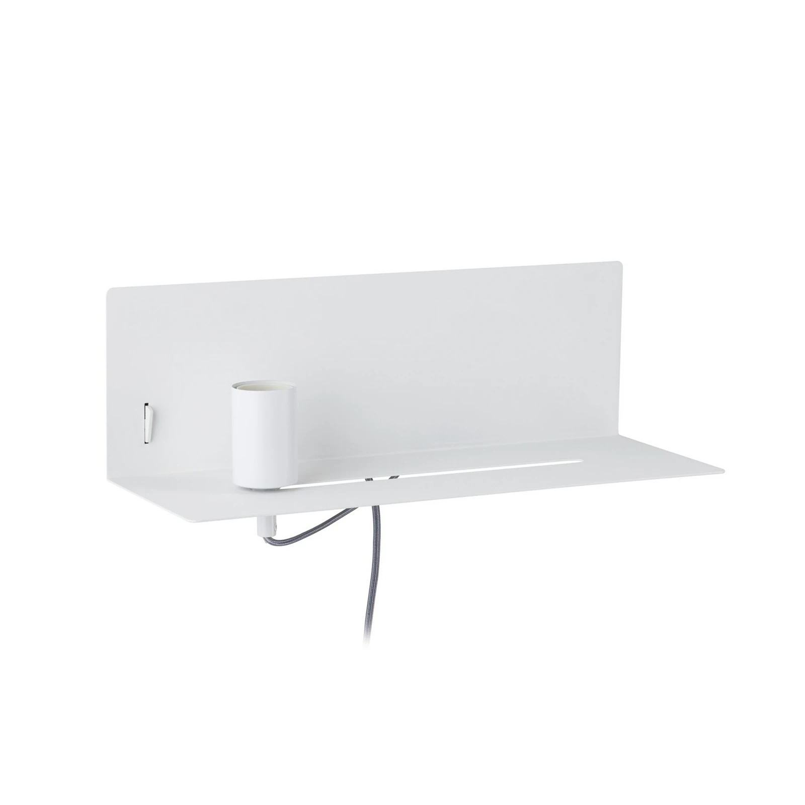 Paulmann sienas lampa Devara, balta, 40 cm E27 USB ports