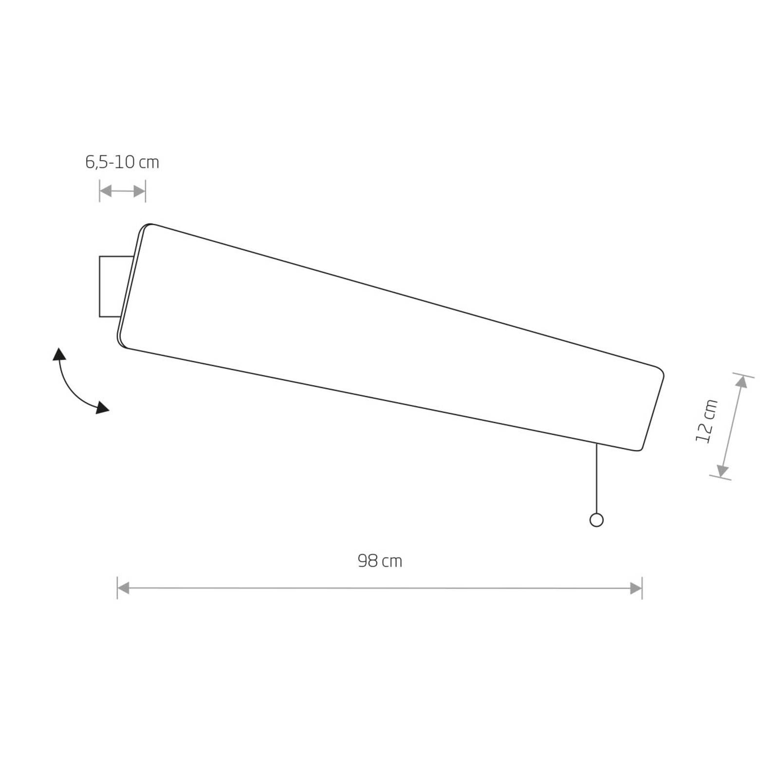 Euluna Applique LED Oslo largeur 98 cm chêne clair