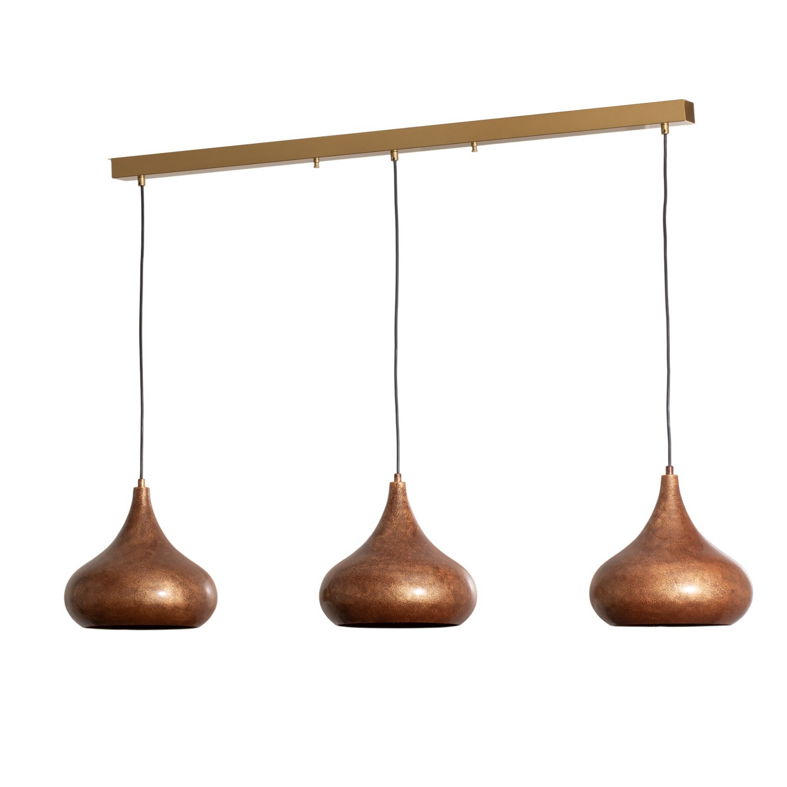 Hängeleuchte Muba, altmessing, Länge 120 cm, Metall Hängeleuchte Muba, altmessing, Länge 120 cm, Metall