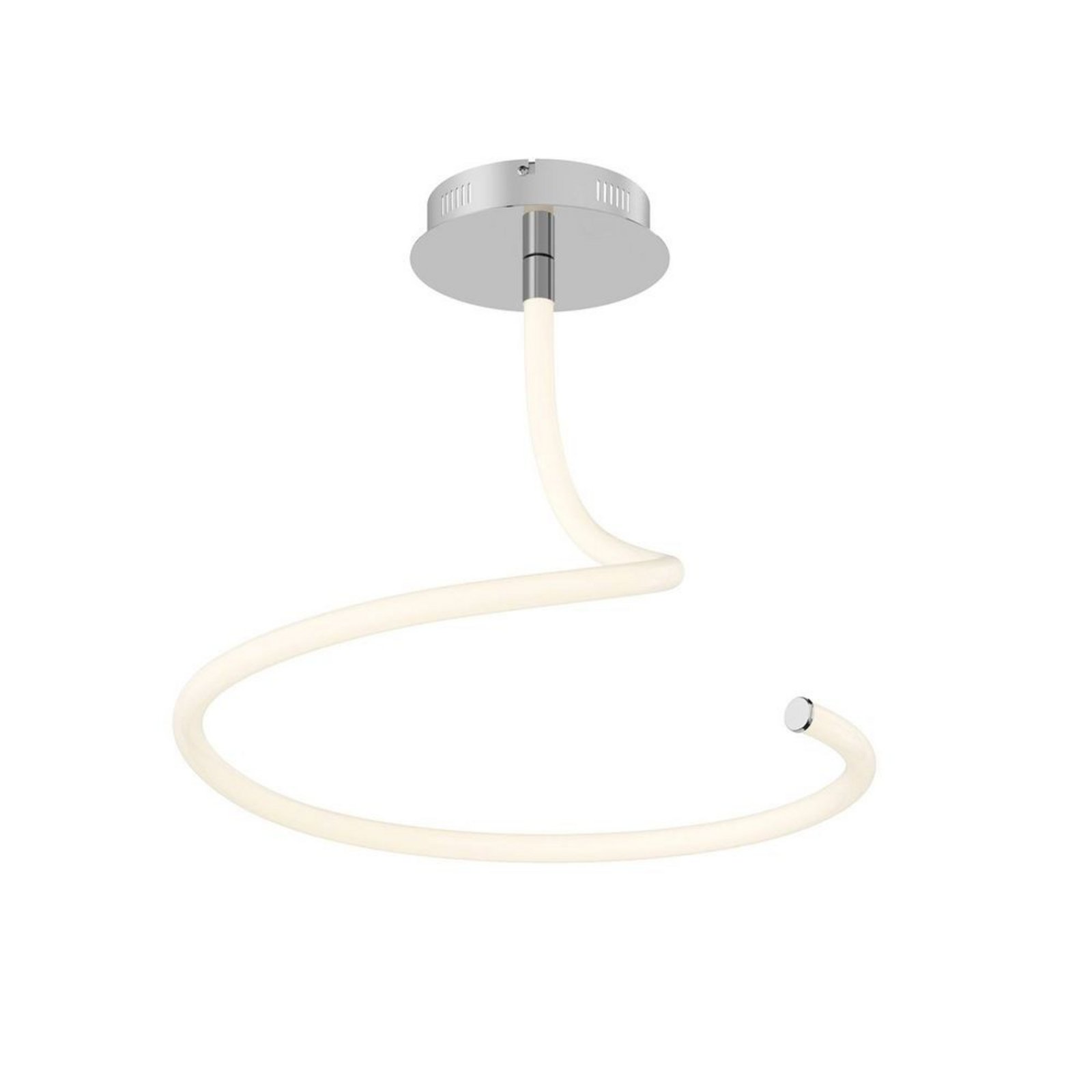 Serpentina LED Candeeiro de Tecto White/Chrome - Lucande