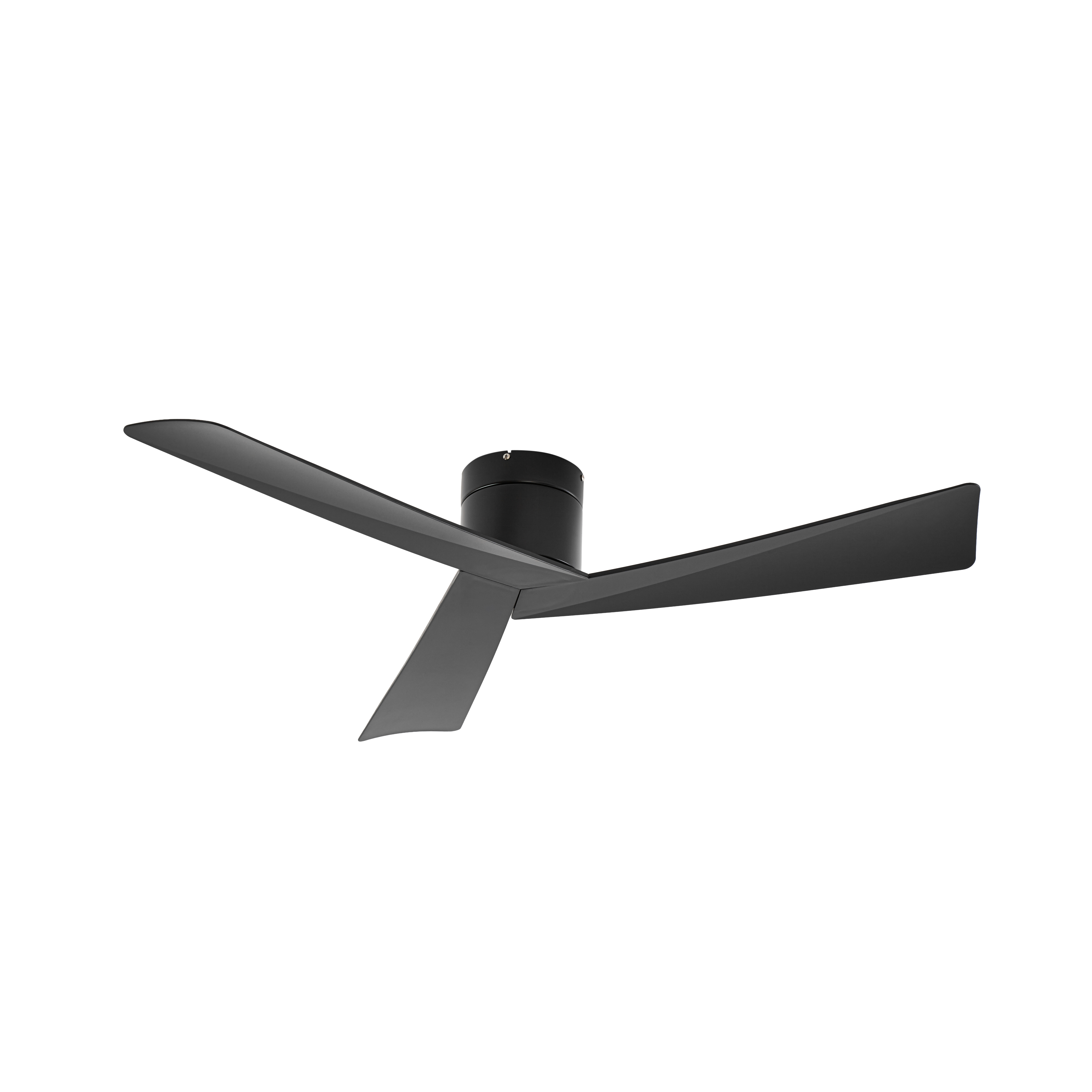 Ventoro plafondventilator, zwart, metaal, Ø 132 cm - Lucande