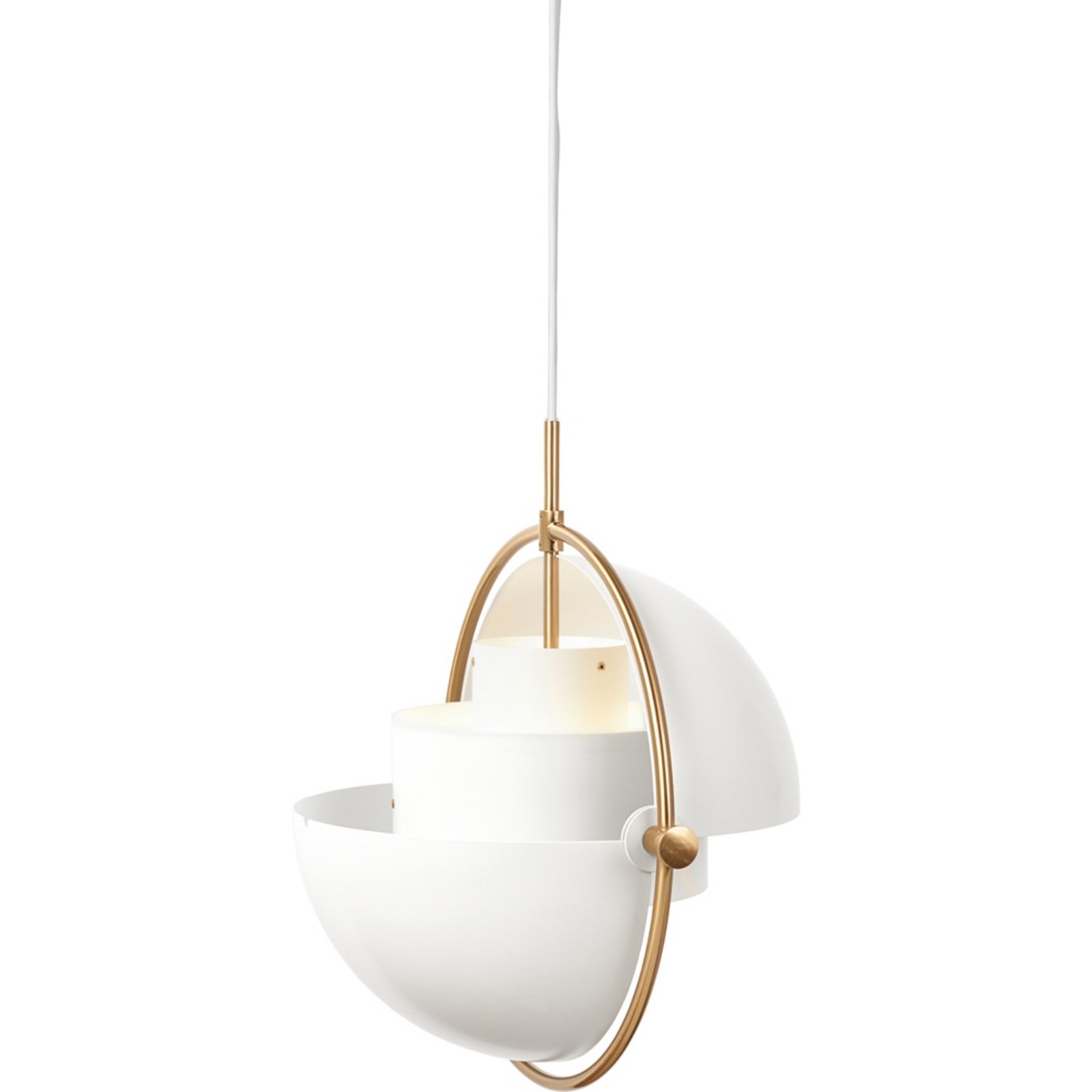 Multi-Lite Lustră Pendul ø36 Brass/White - GUBI