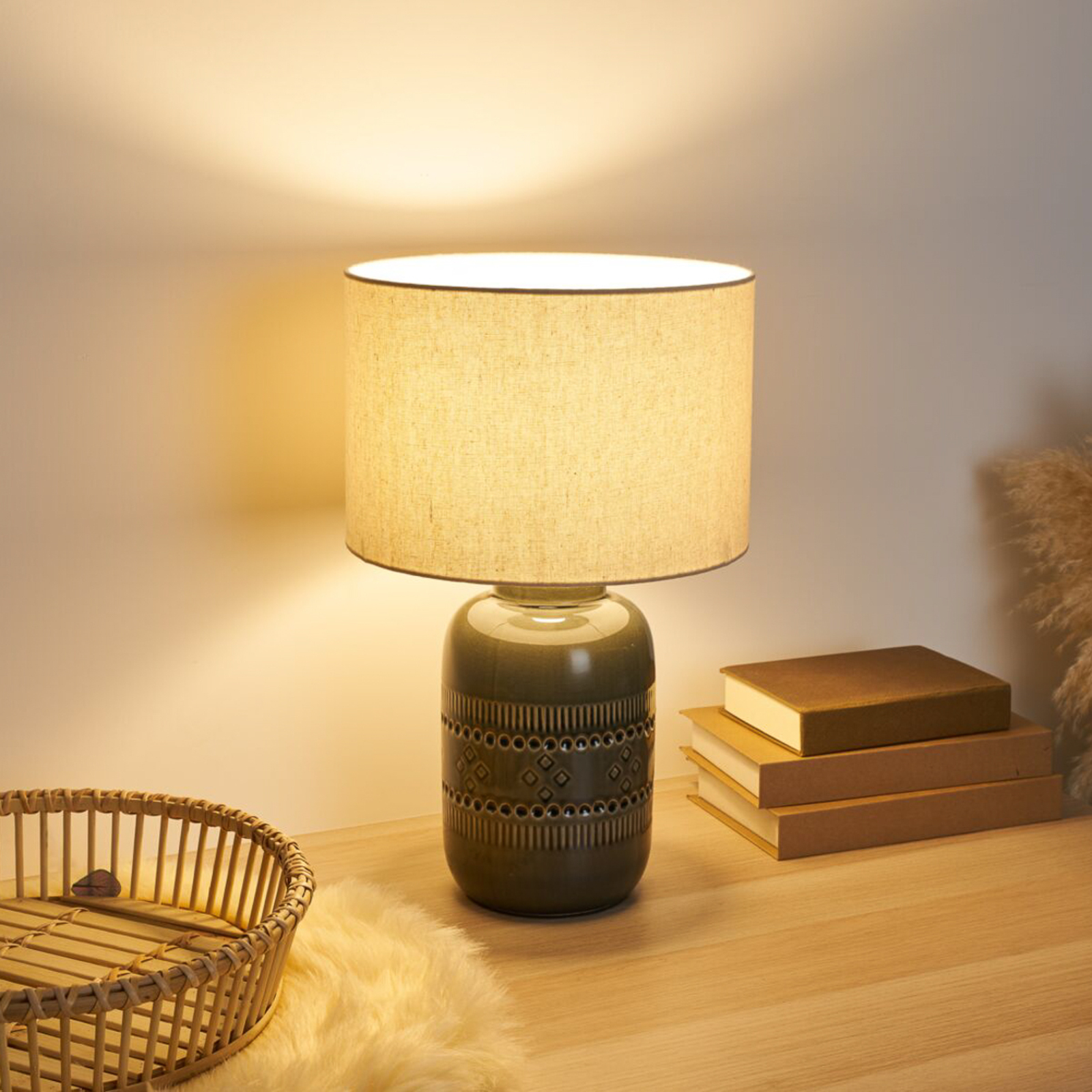 Pauleen Gleaming Beauty table lamp, ceramic base
