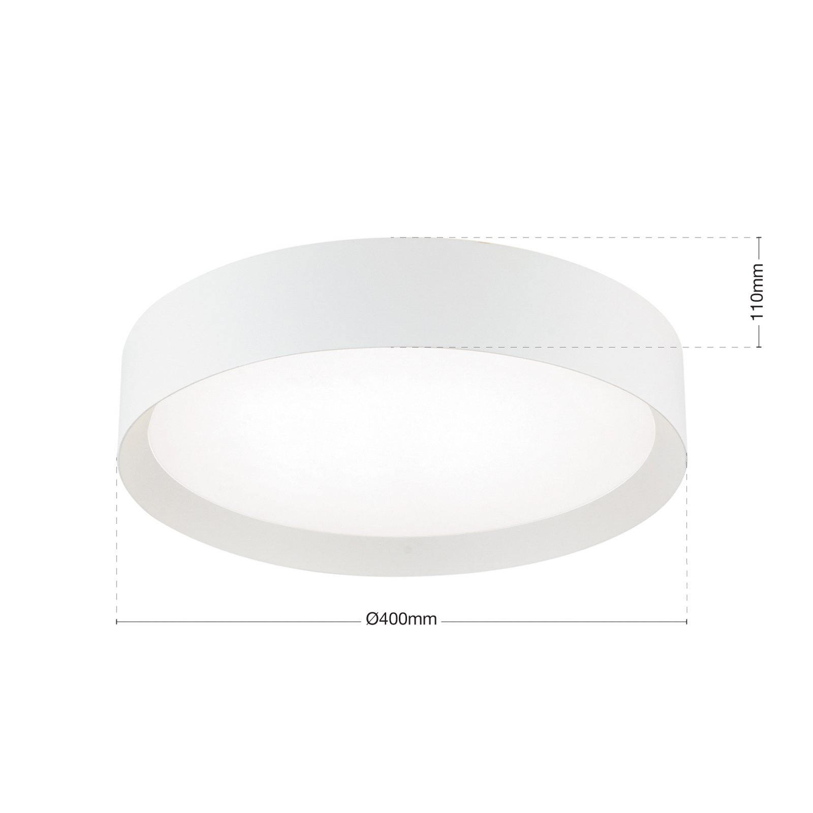 LED плафон VARIO, Ø 40 cm, бял, метал, CCT, с регулируема яркост