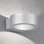 Kinkiet zewnętrzny LED Torres, okrągły, srebrny