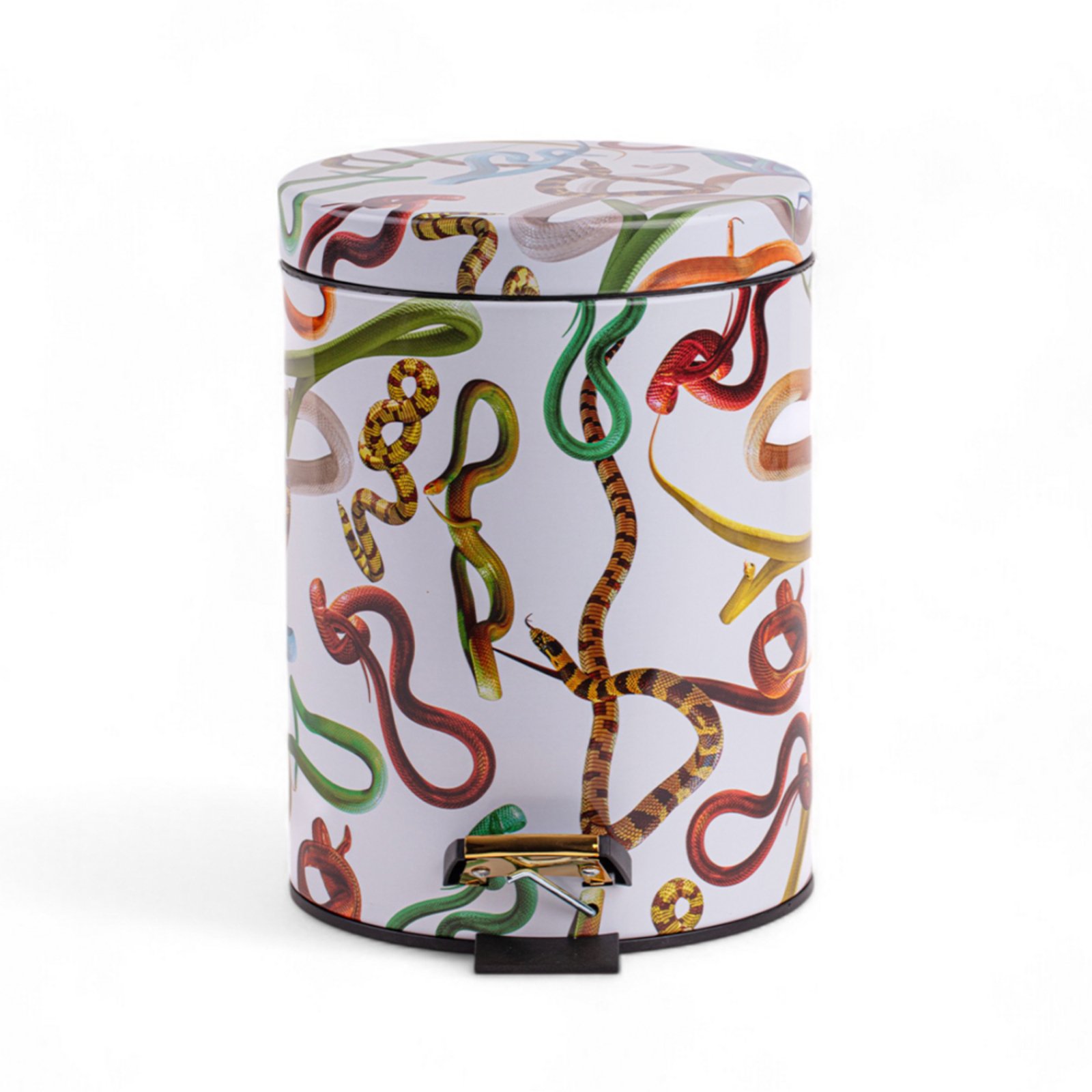 Snakes Toiletpaper Home Dustbin Ø20,5xH27,5 Alb/Multicolor - Seletti