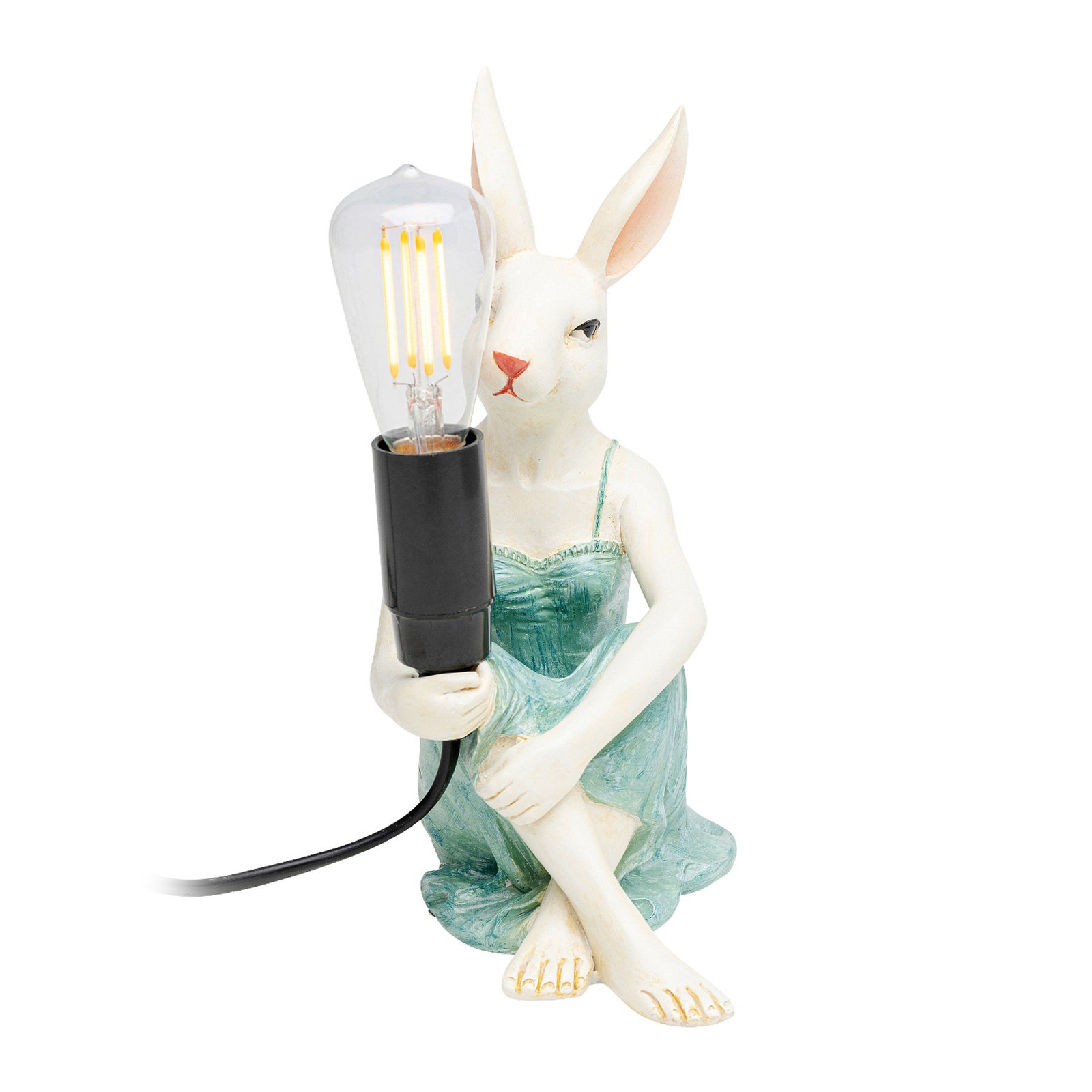 KARE Girl Rabbit lampada da tavolo di poliresina