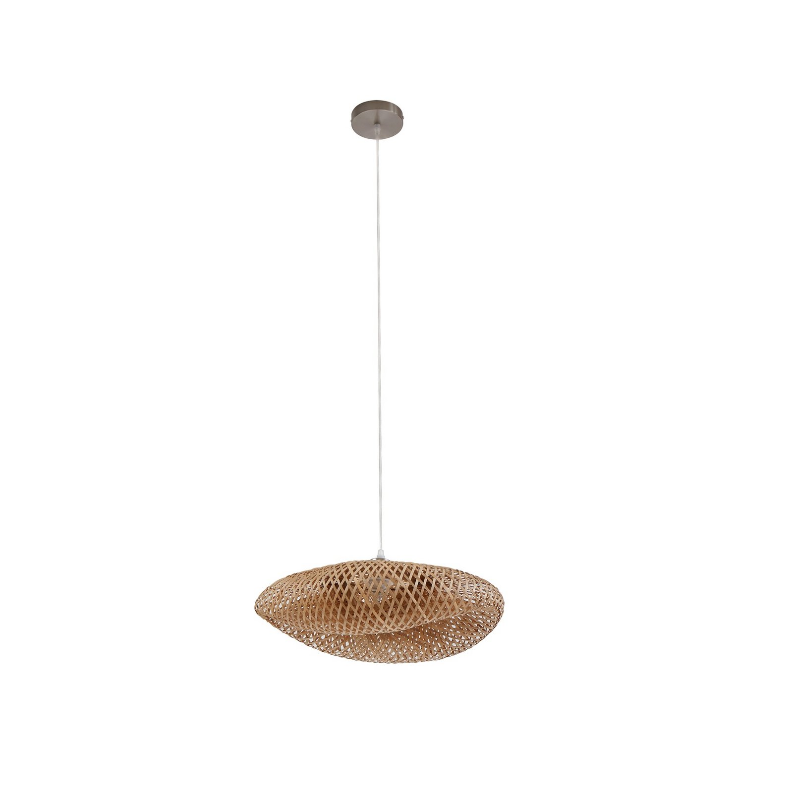 Lindby hanglamp Eleane, bamboe, naturel, Ø 50 cm