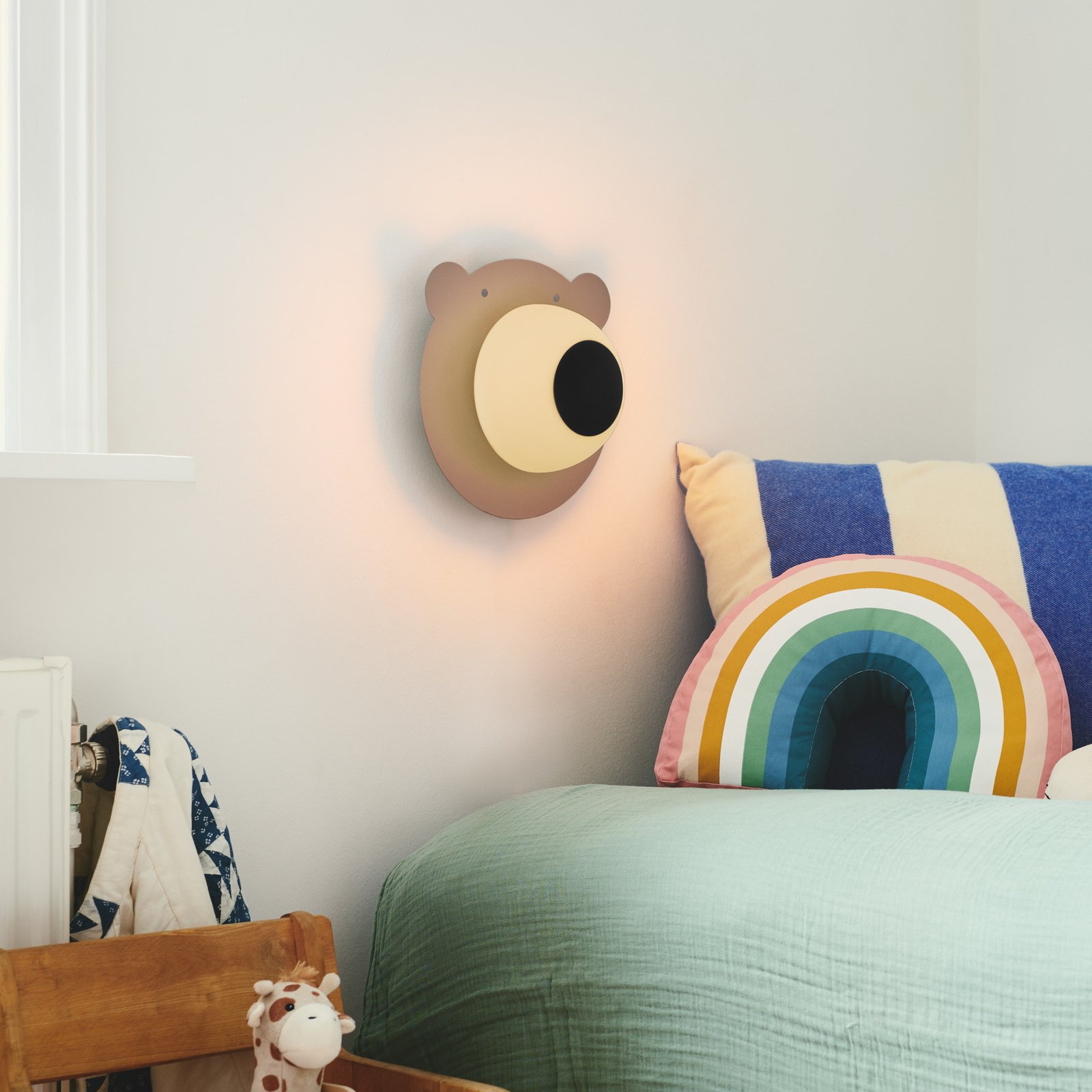 Bruna Bear Vägglampa Brown - Nordlux