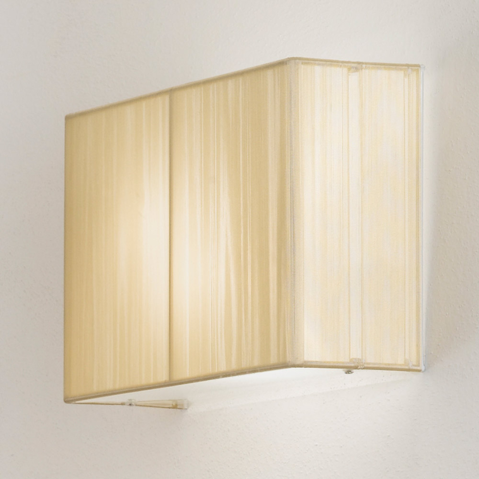Orion Benjamin Fabric Wall Light Ivory-Coloured, for Living / Dining Room, Fabric, metal, E27, 60 W, energy efficiency: A++, W: 36 cm, H: 24 cm