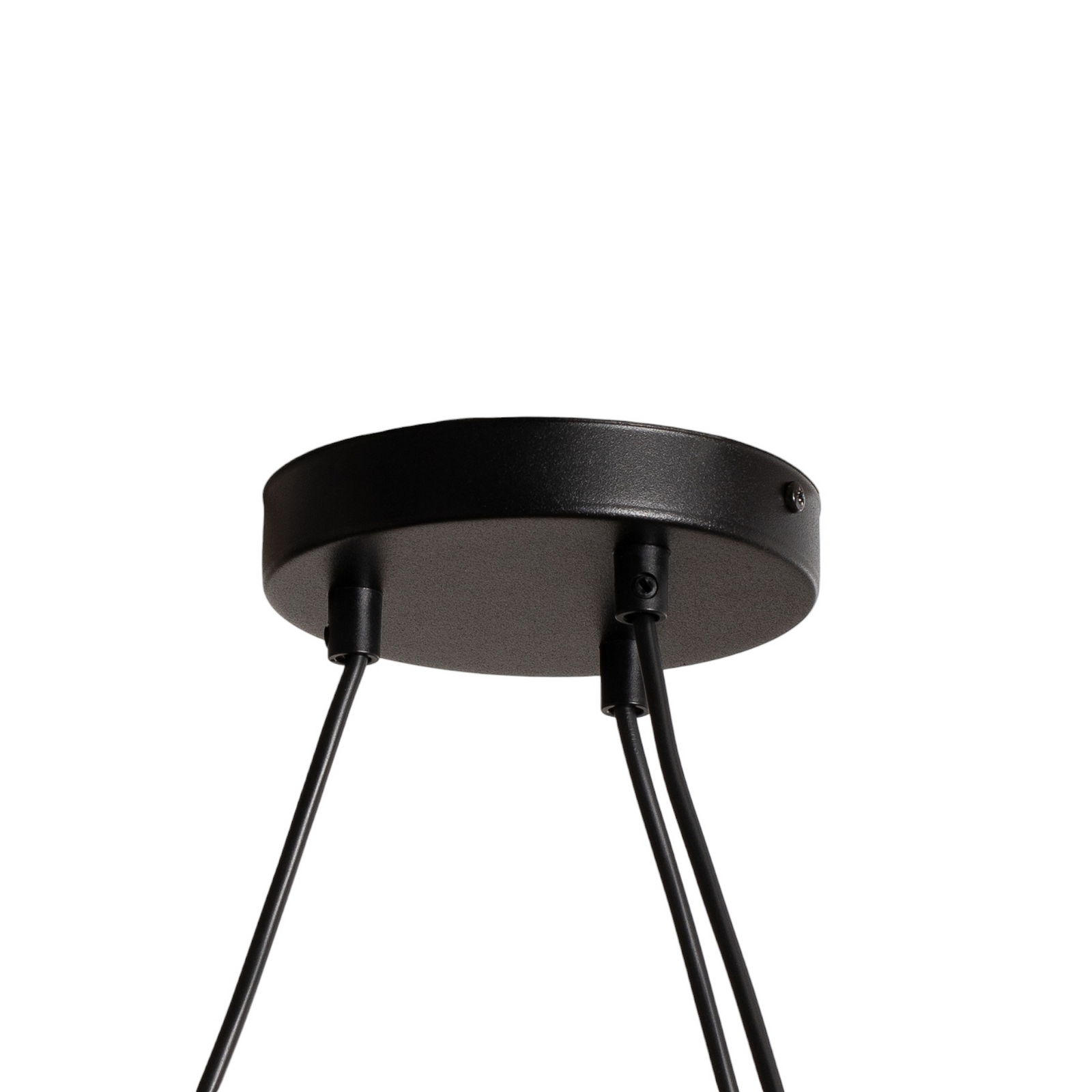 Libra living room lamp, opal/black, Ø 70 cm, glass, 5-bulb.