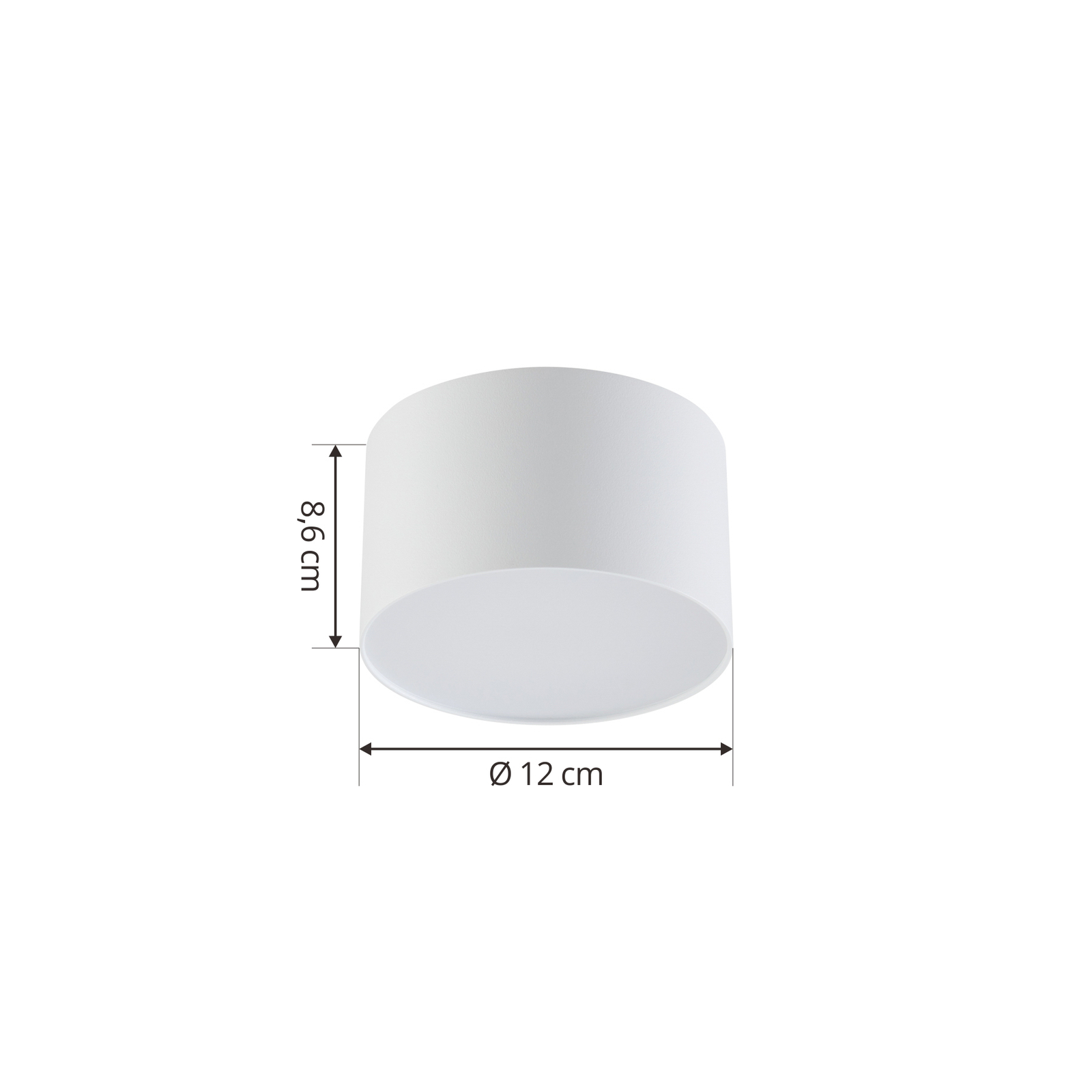 Lindby LED spot Nivoria, Ø 11 cm, 9 W, wit, metaal