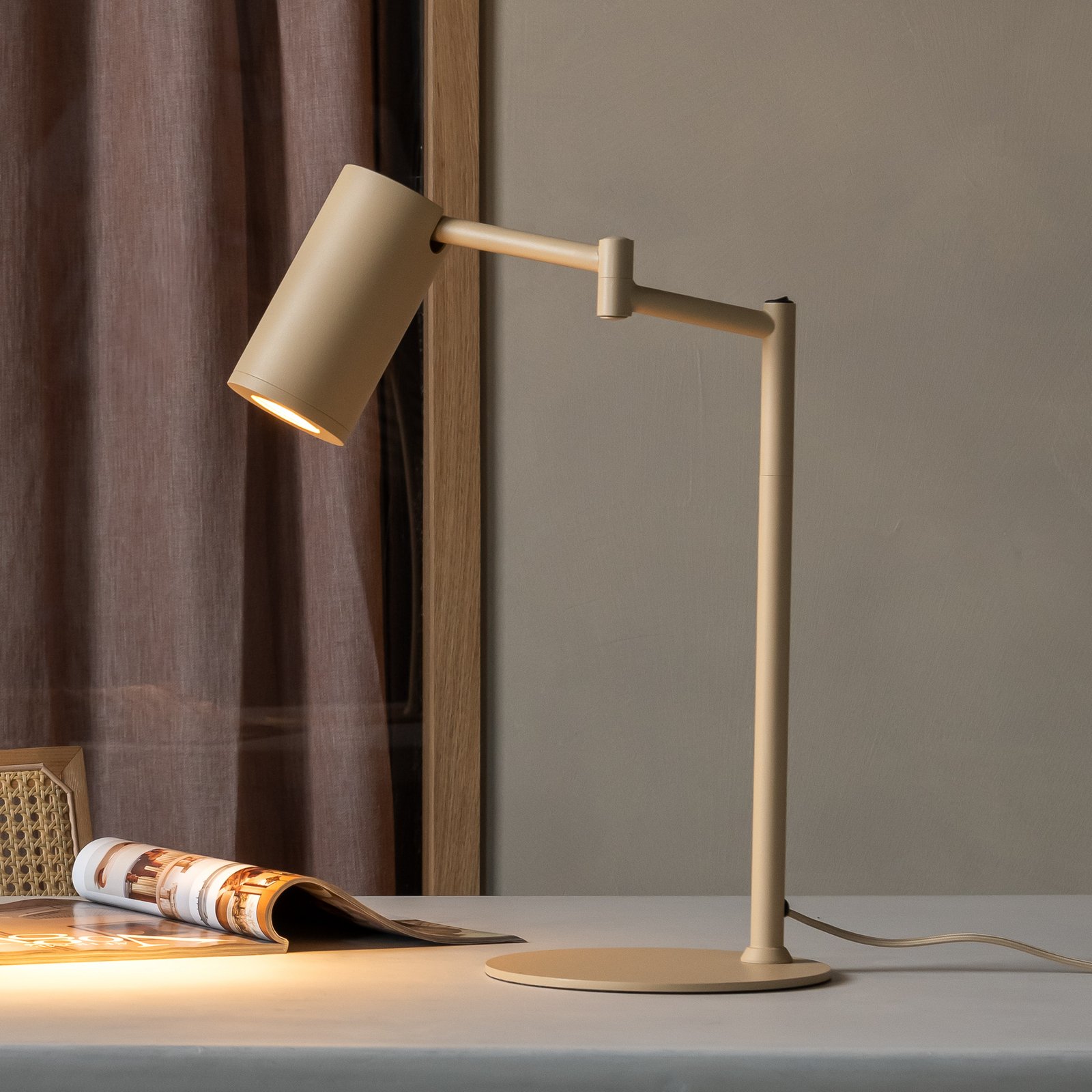 IT'S ABOUT ROMI Tischlampe Bilbao, beige, Höhe 48 cm
